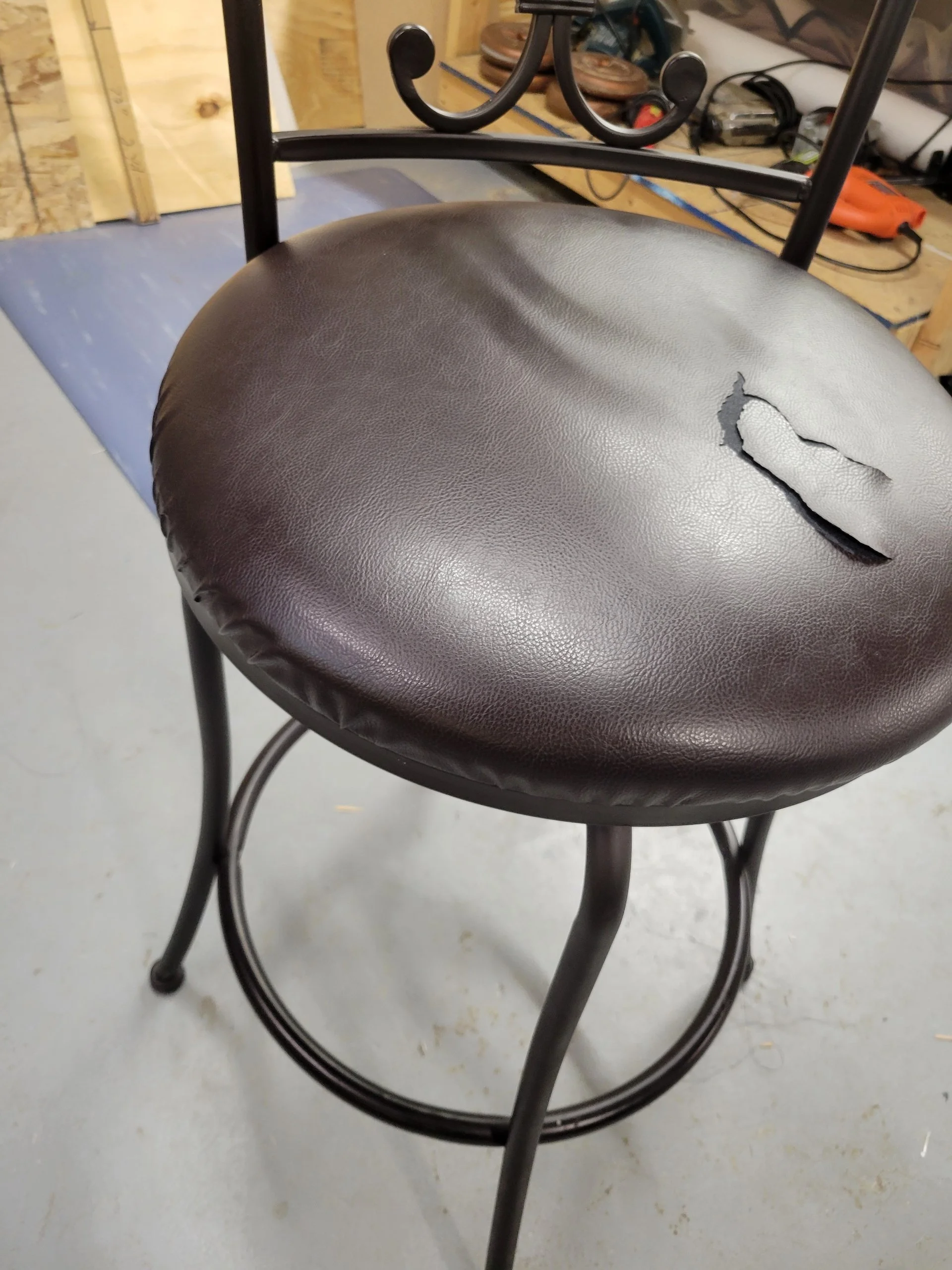 Damaged Bar Stool Seats