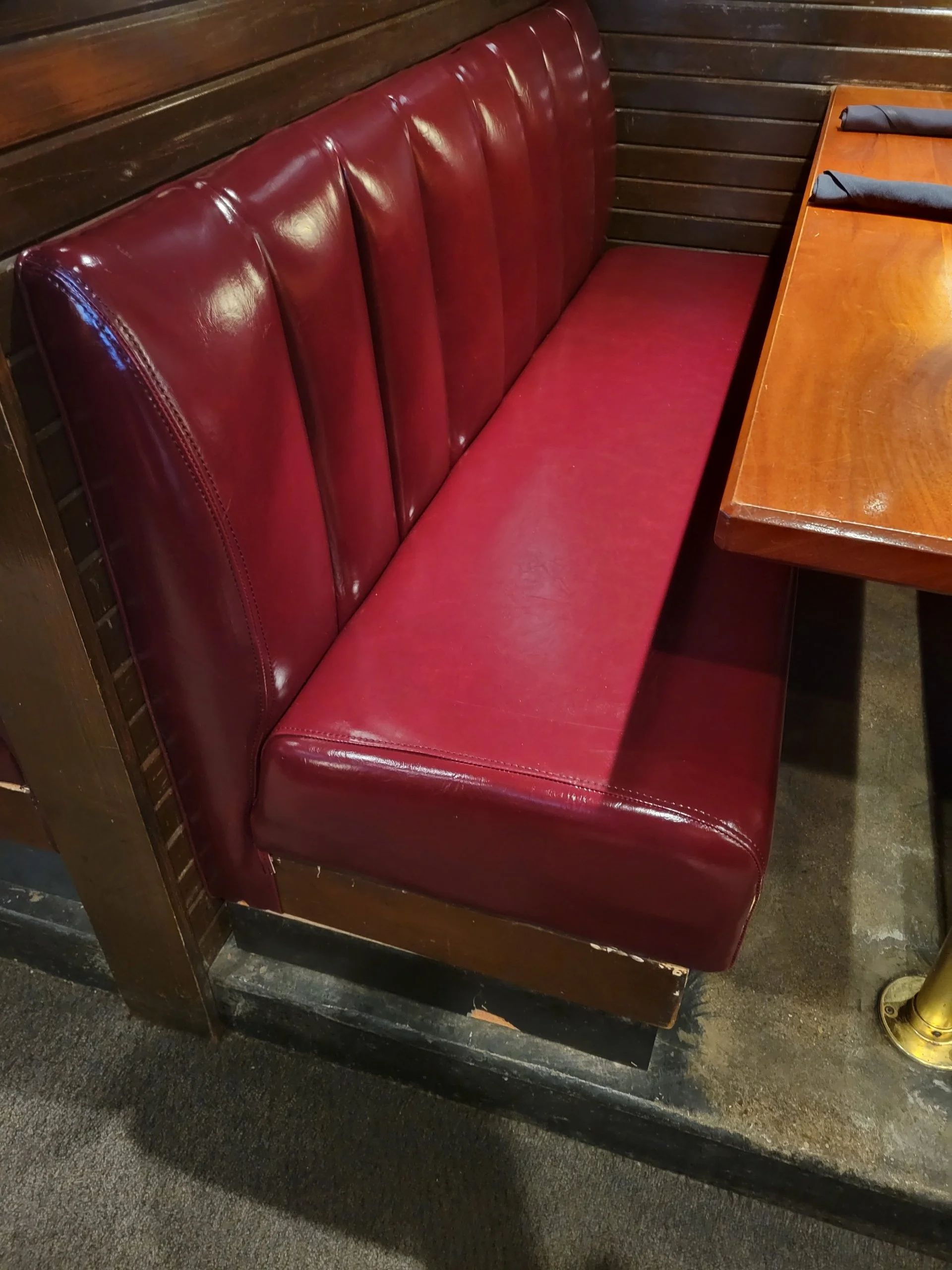 Six top booth installed