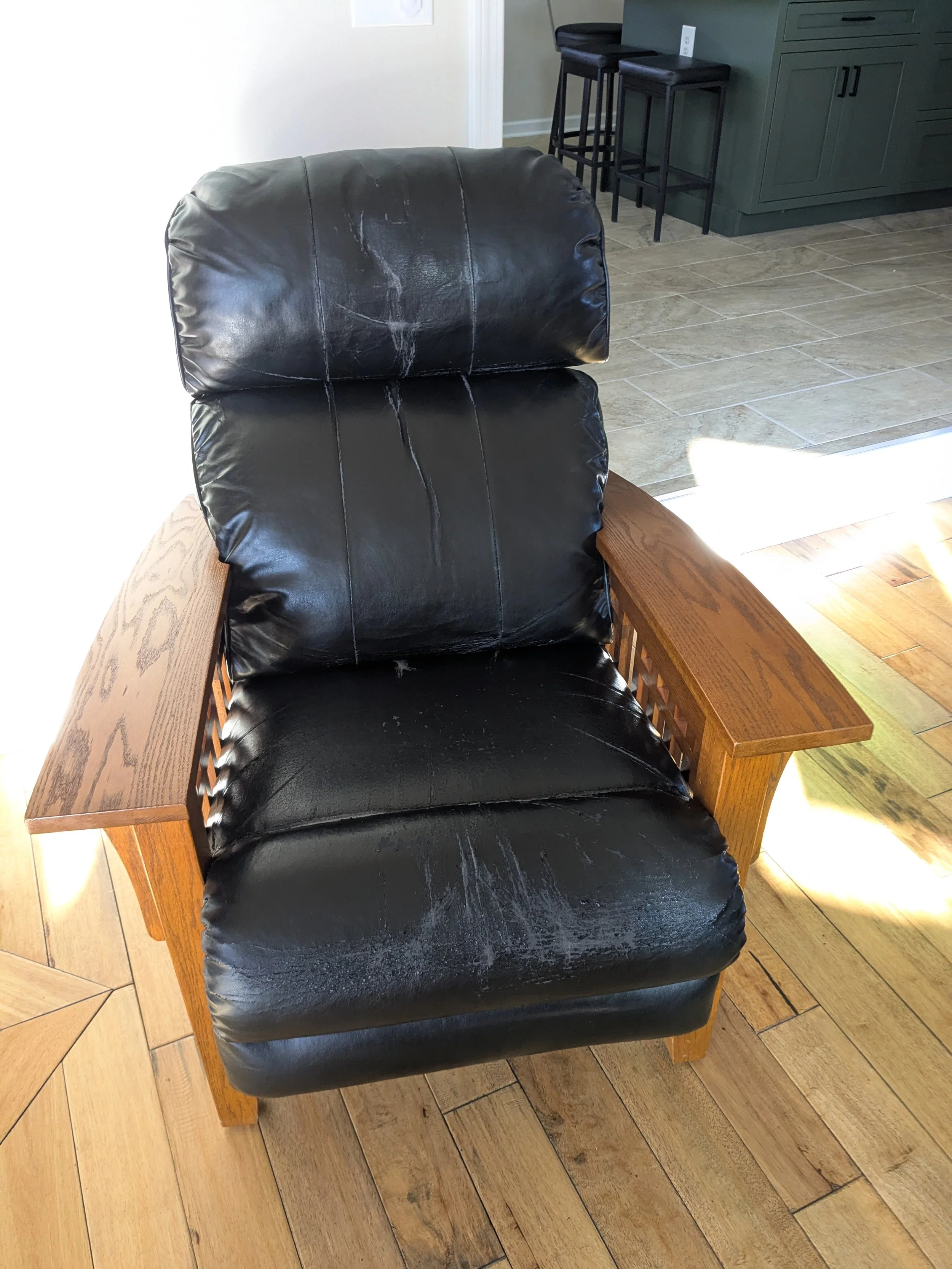 Lazy Boy Manual Recliner to be Reupholstered