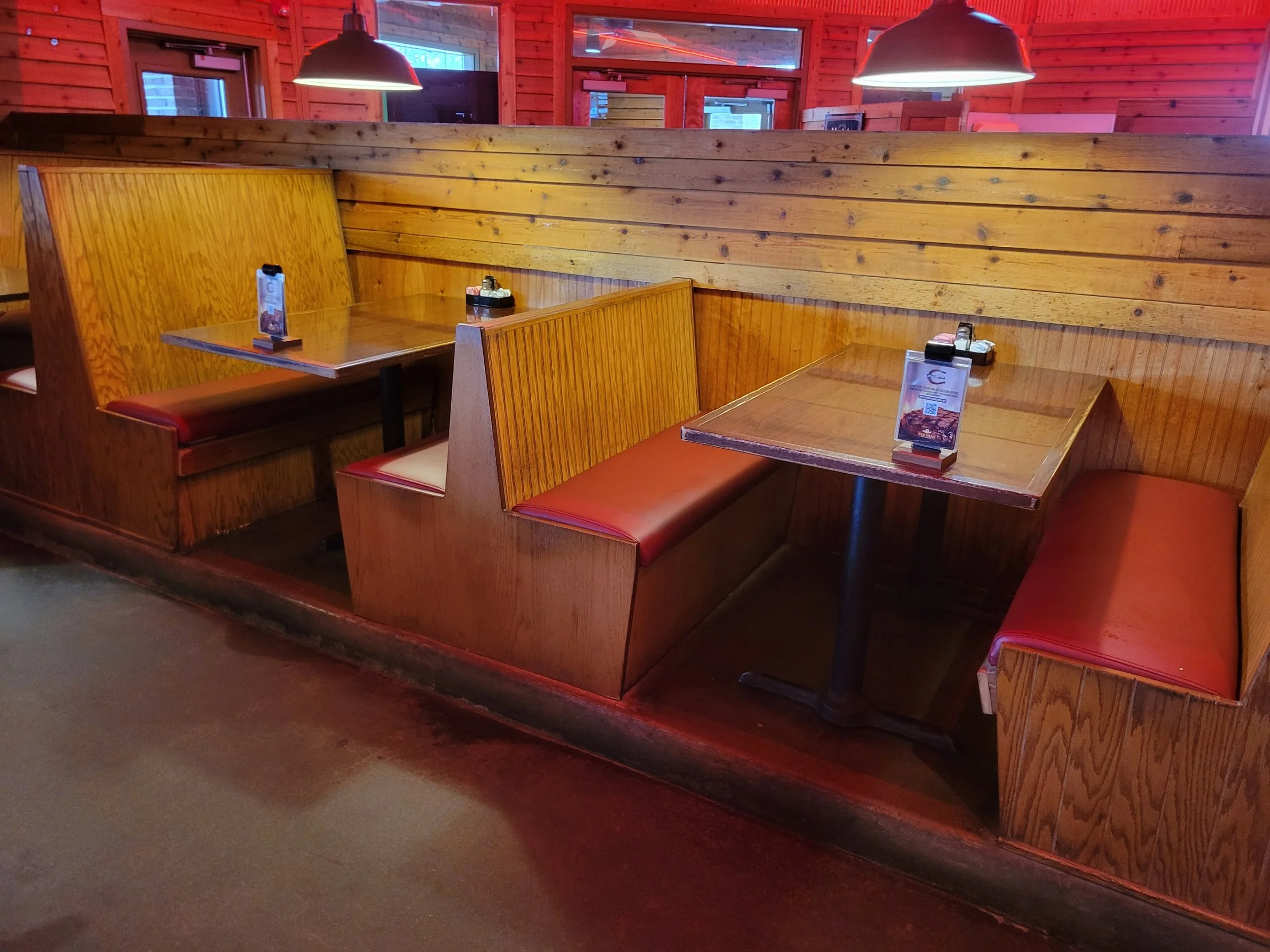 Texas Corral Shelbyville booth seats