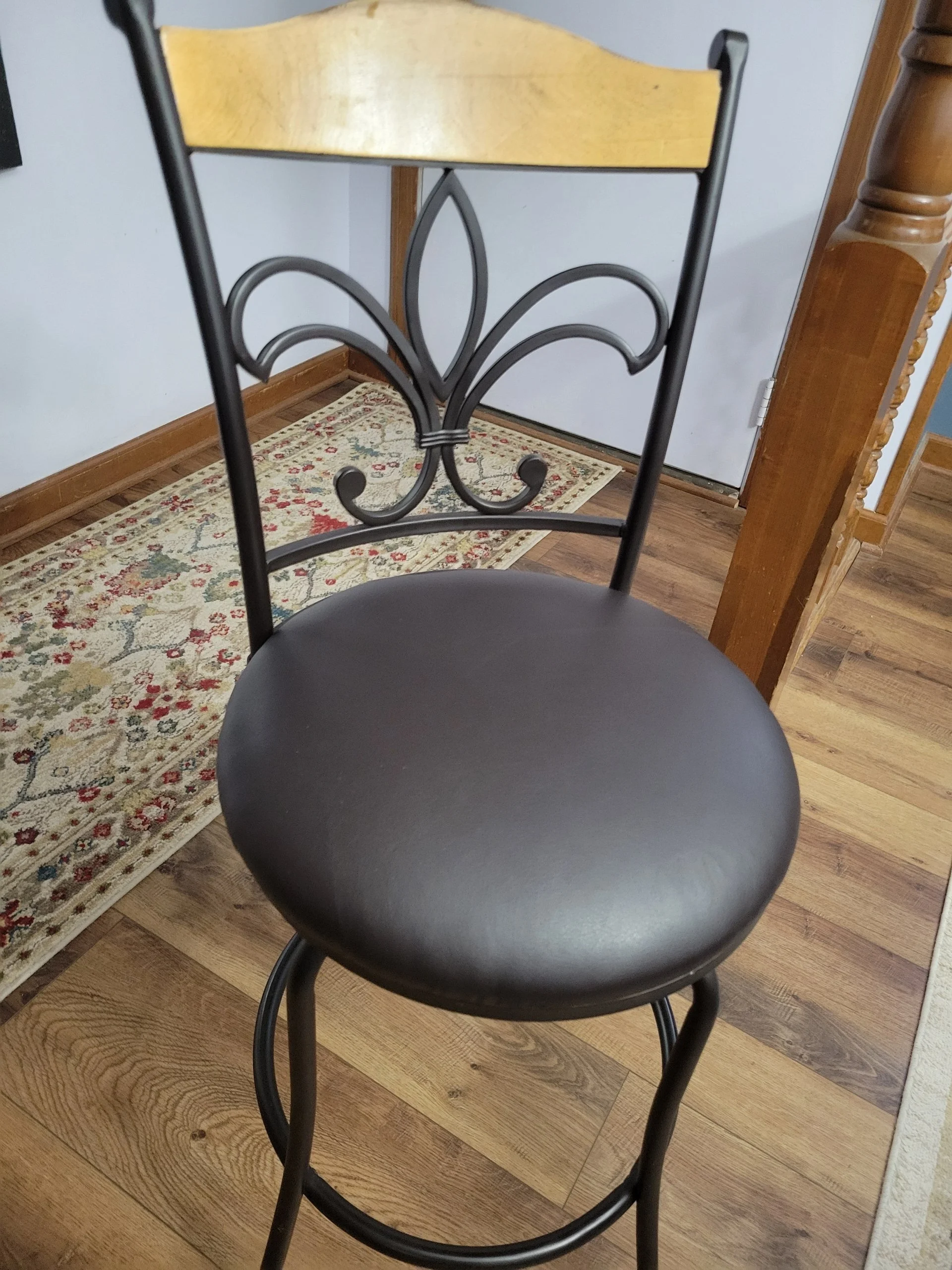 Reupholstered Bar Stool