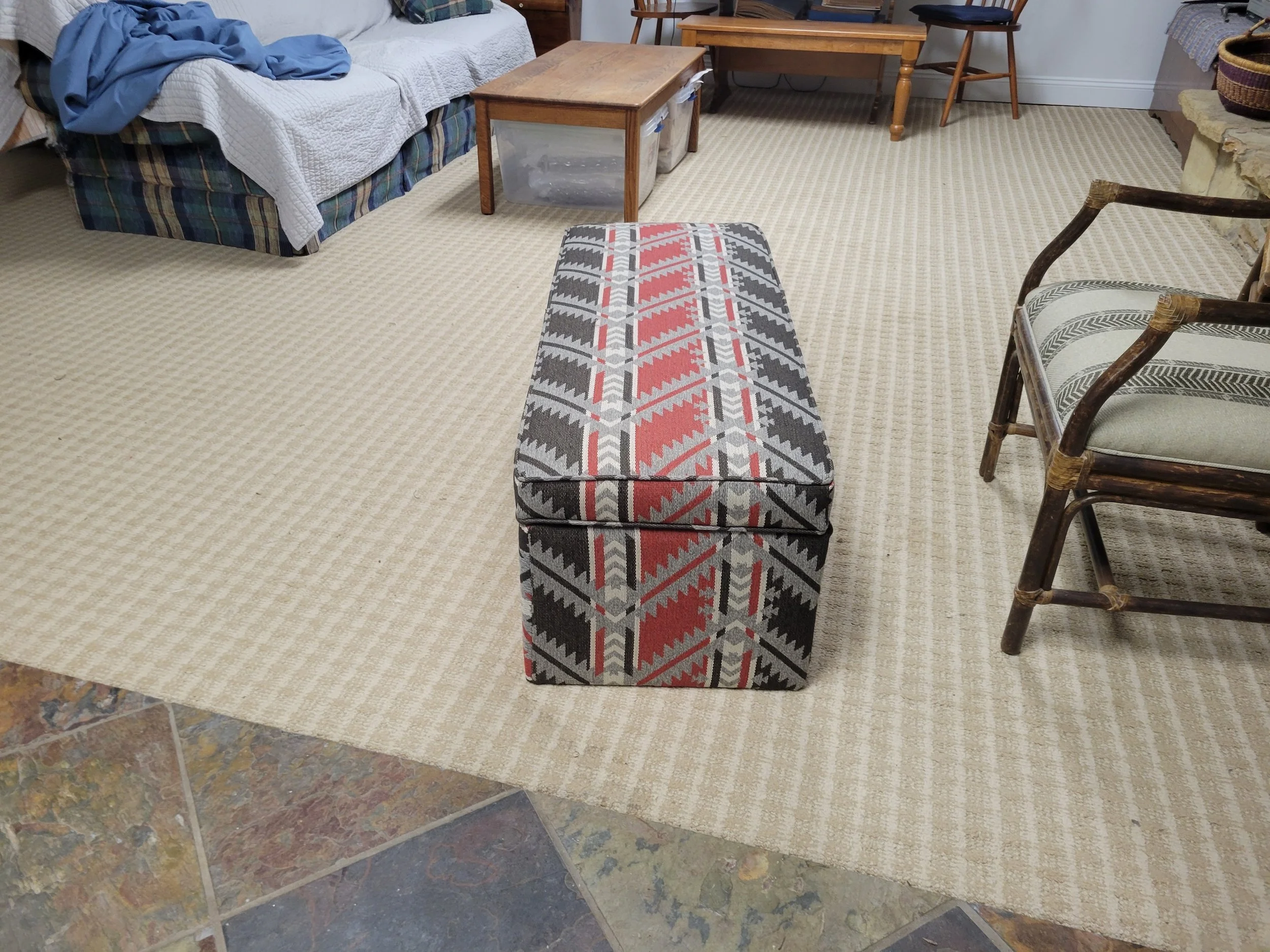 Ottoman Reupholstered