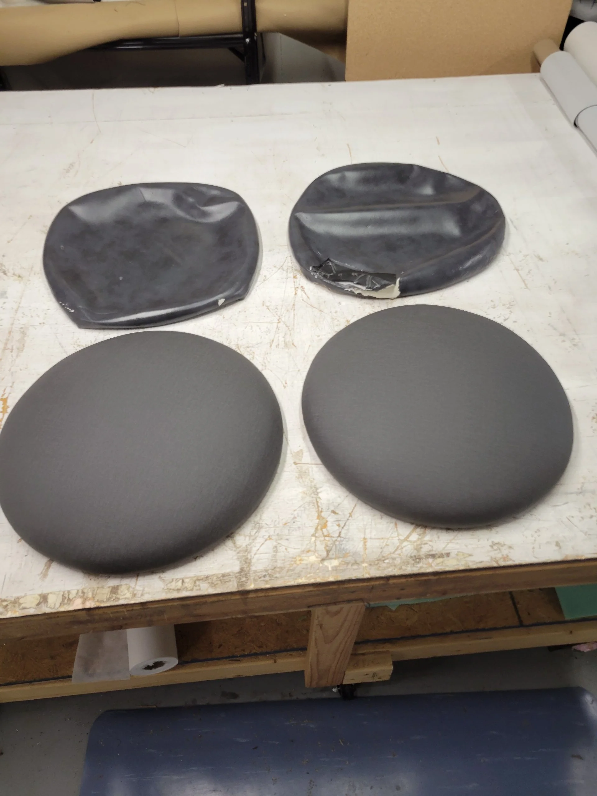 Reupholstered Bar Stool Seats