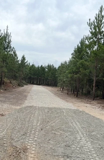 crush-n-run road gravel road.