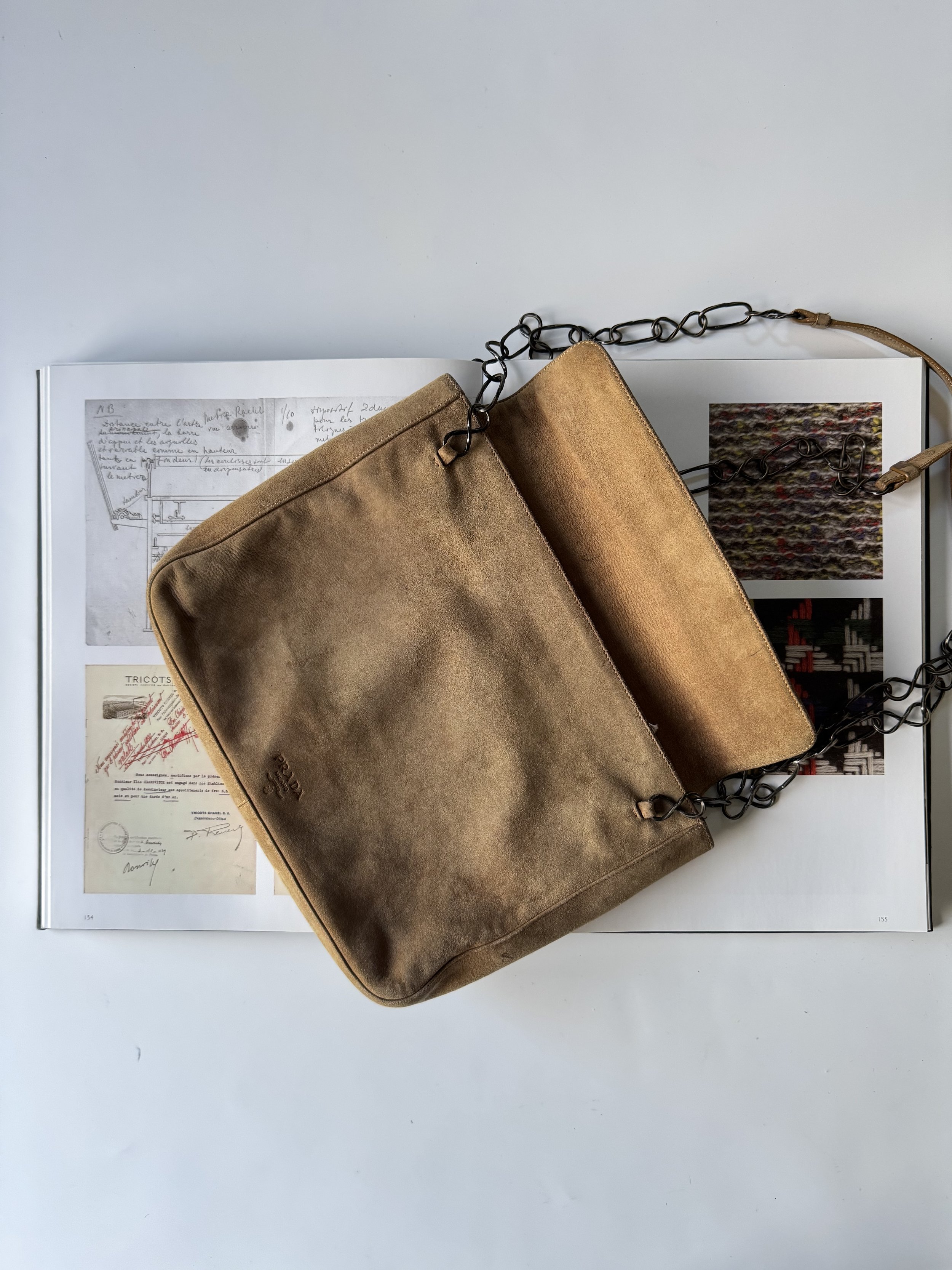 Prada Suede Chain Bag - GIMI RARITY