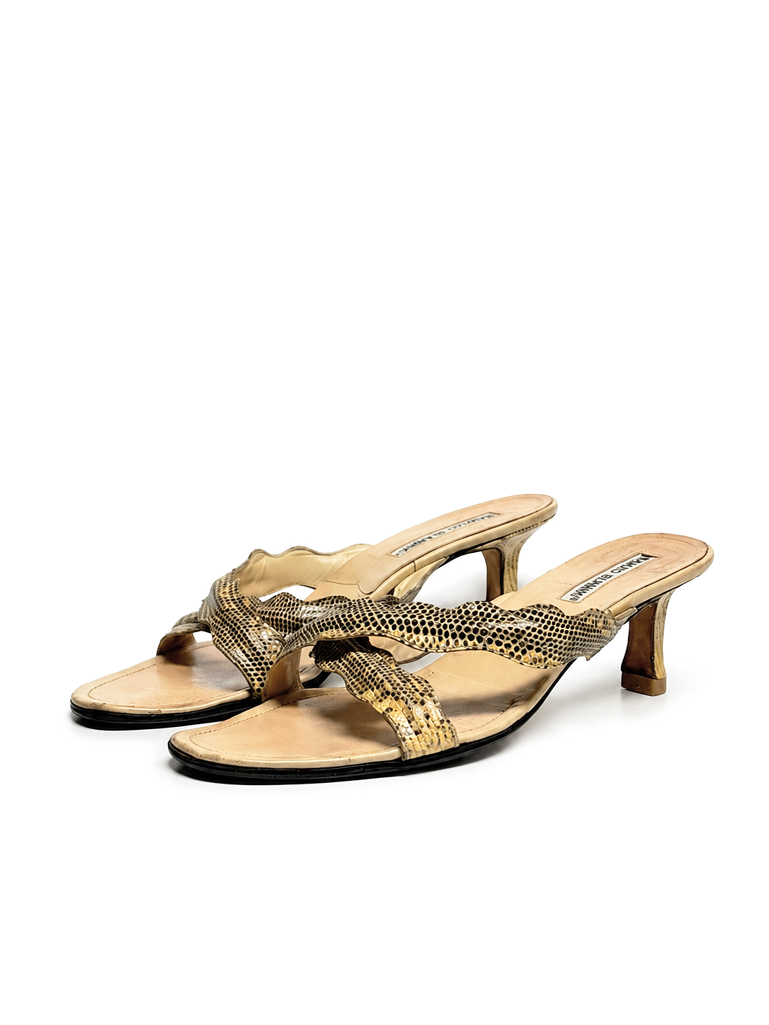 Manolo Blahnik Snake Heels - Size 8 - GIMI RARITY