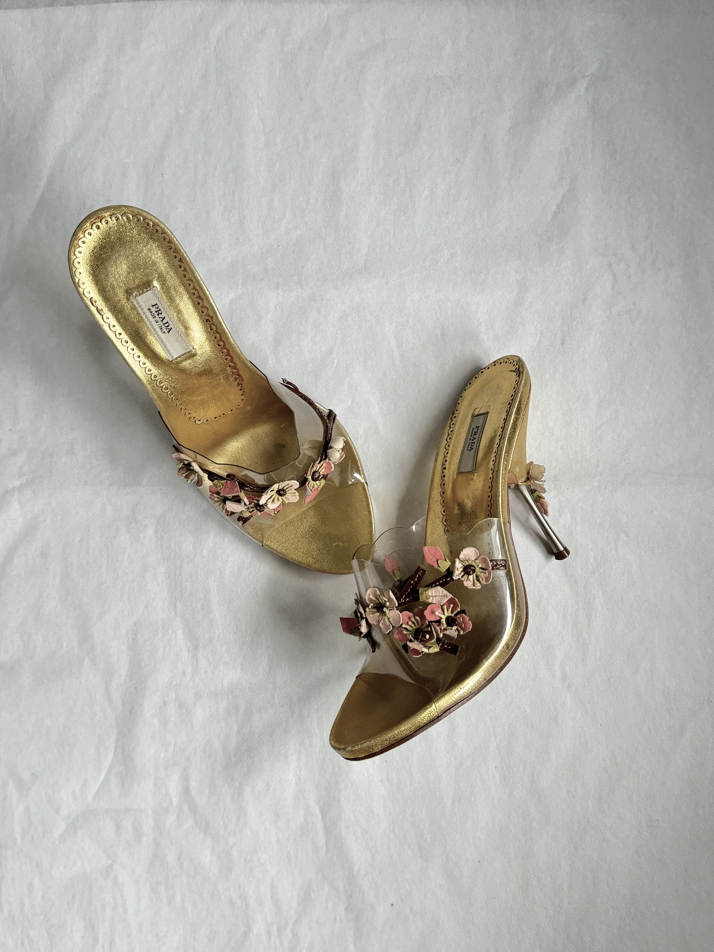 Prada Floral Heels - Size 36.5 - GIMI RARITY