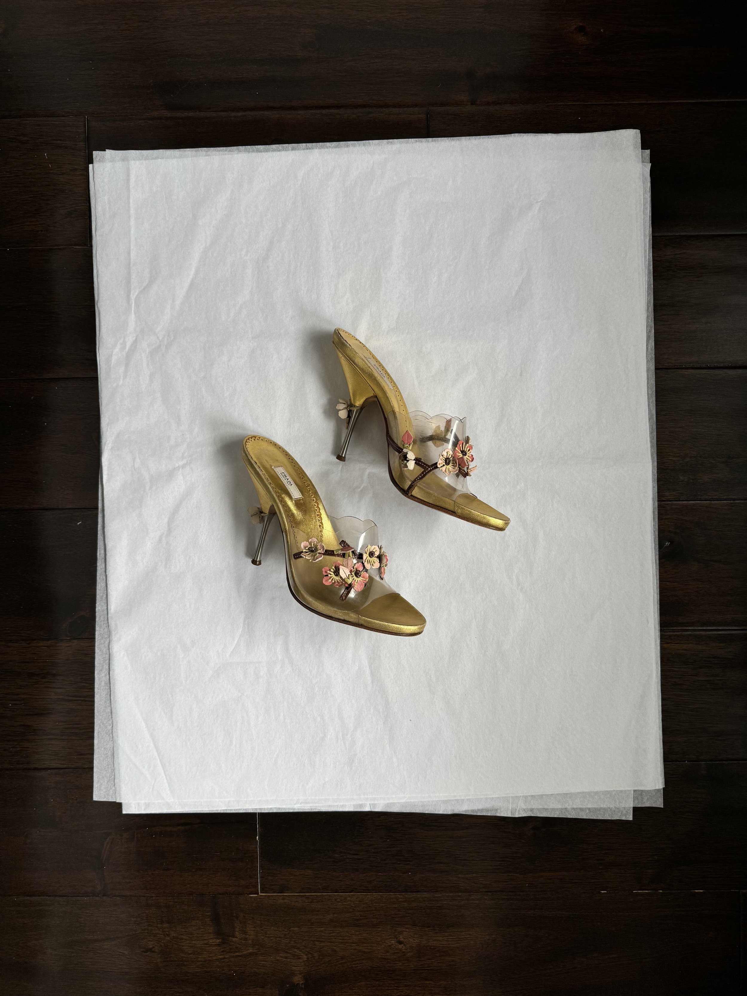Prada Floral Heels - Size 36.5 - GIMI RARITY