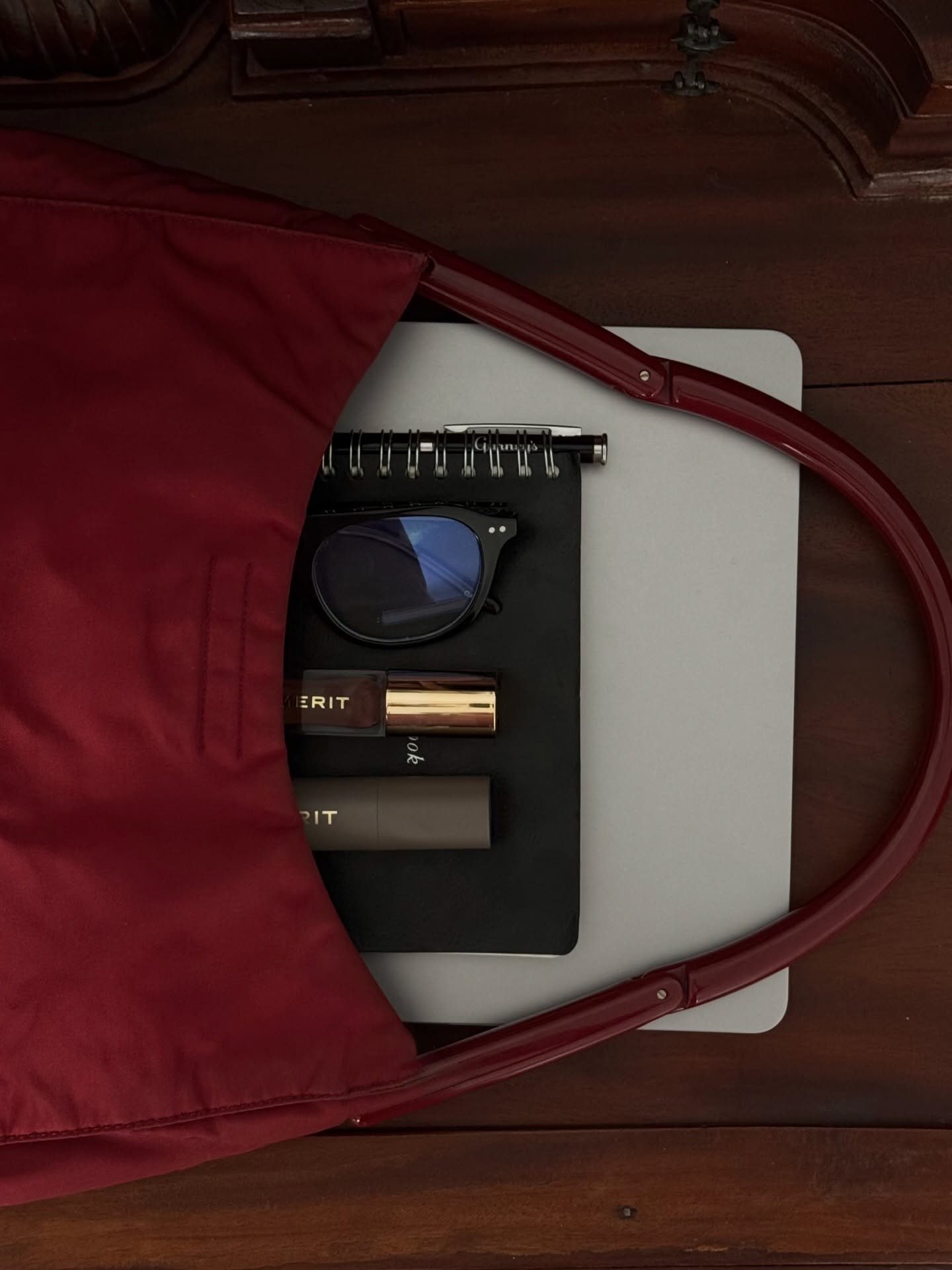 Vintage Prada in action.🏃🏻&zwj;♀️
Filled with lots of @merit of course.