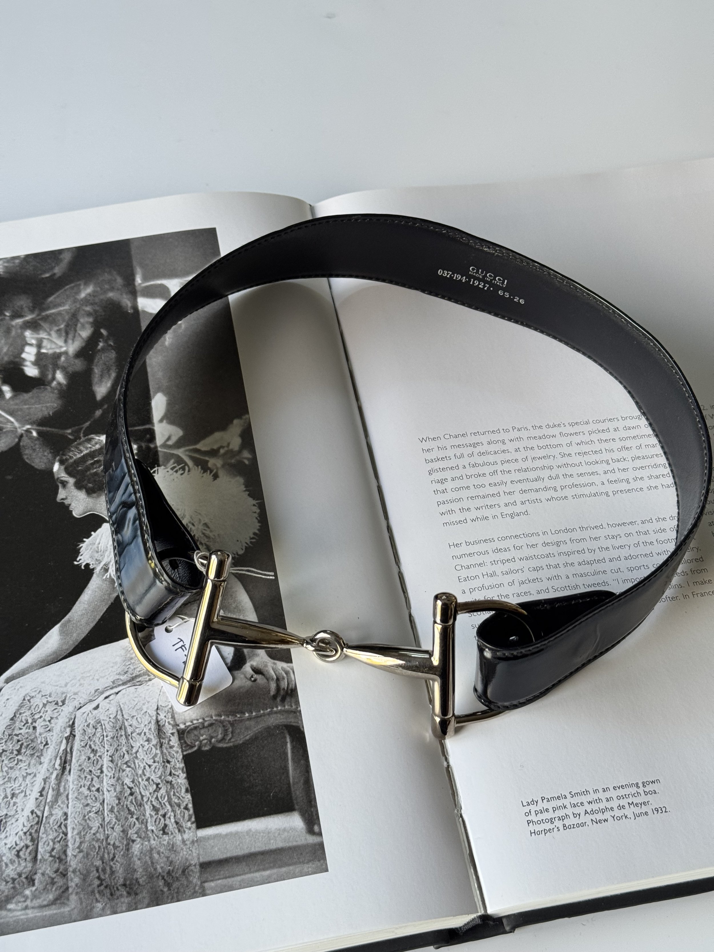 Gucci by Tom Ford Patent Leather Horsebit Belt - 26" - GIMI RARITY