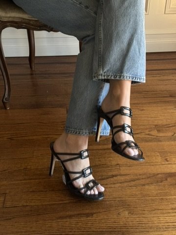 Manolo Blahnik Leather Strappy Heels - Size 41 - GIMI RARITY