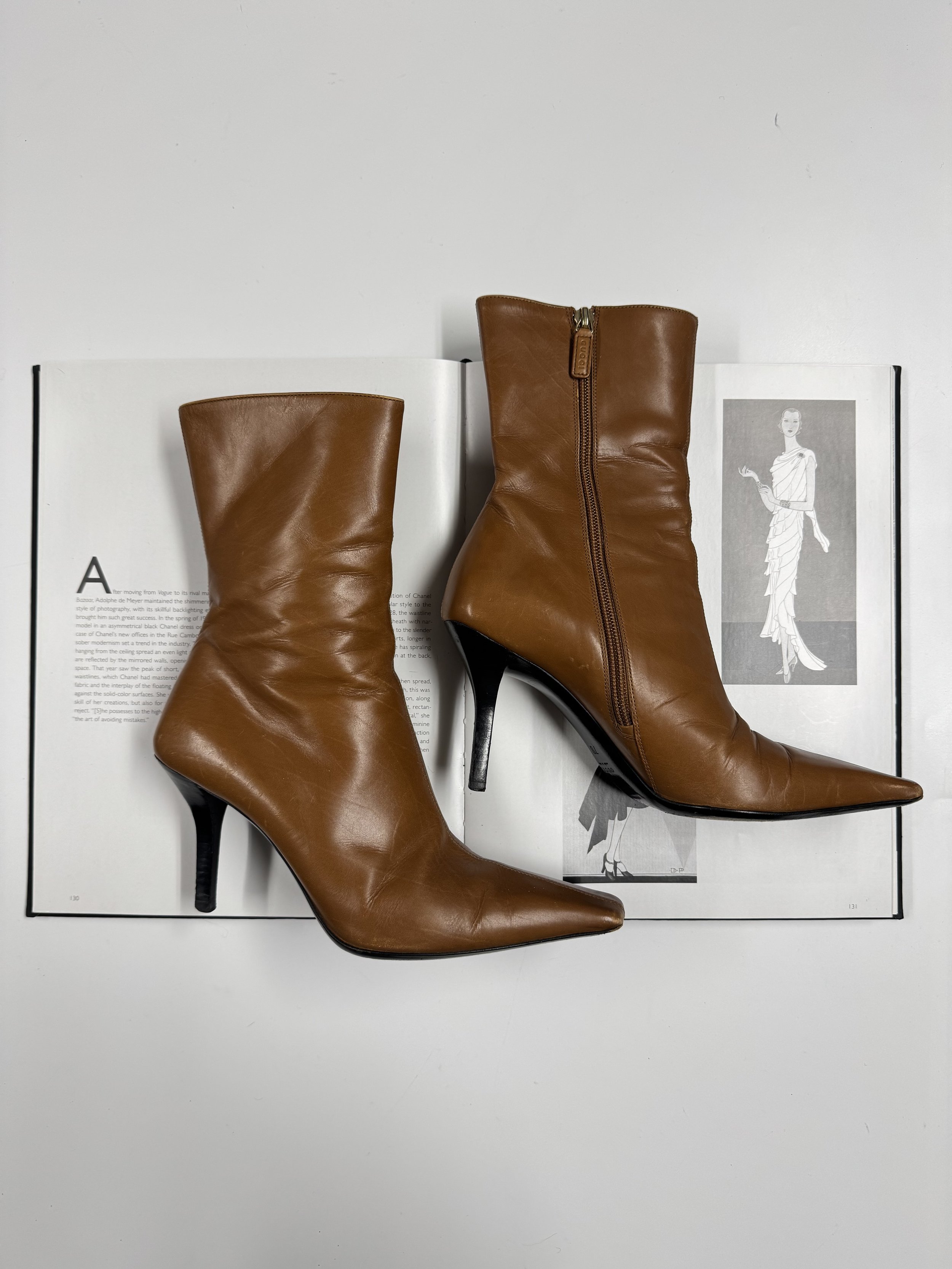 Gucci Pointed Toe Booties - Size 7