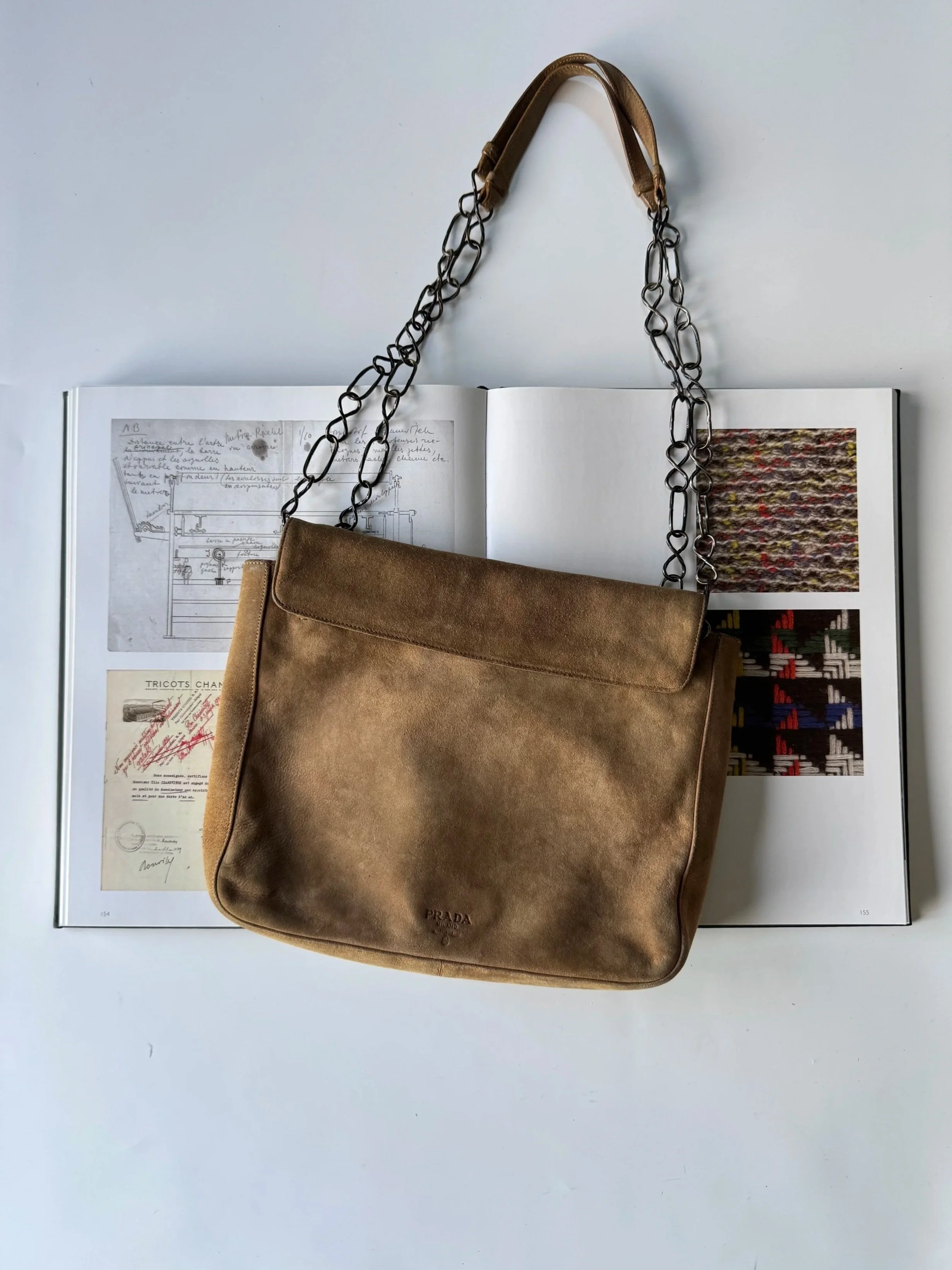 Prada Suede Chain Bag - GIMI RARITY