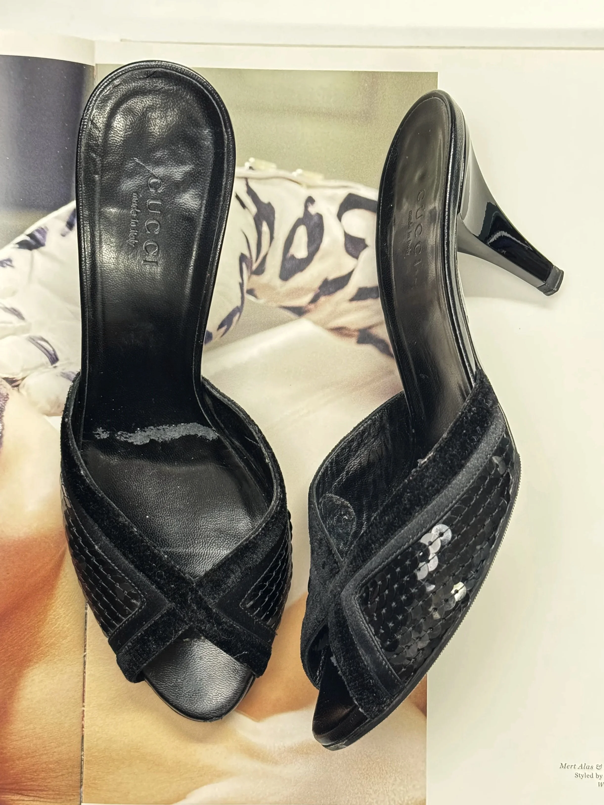 Gucci by Tom Ford Peep-Toe Mules - Size 7 - GIMI RARITY