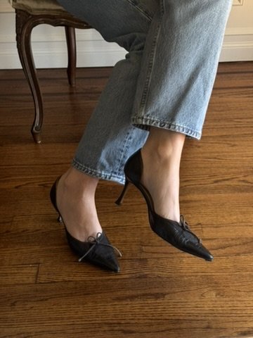 Manolo Blahnik Leather and Suede Heels - Size 38.5 - GIMI RARITY
