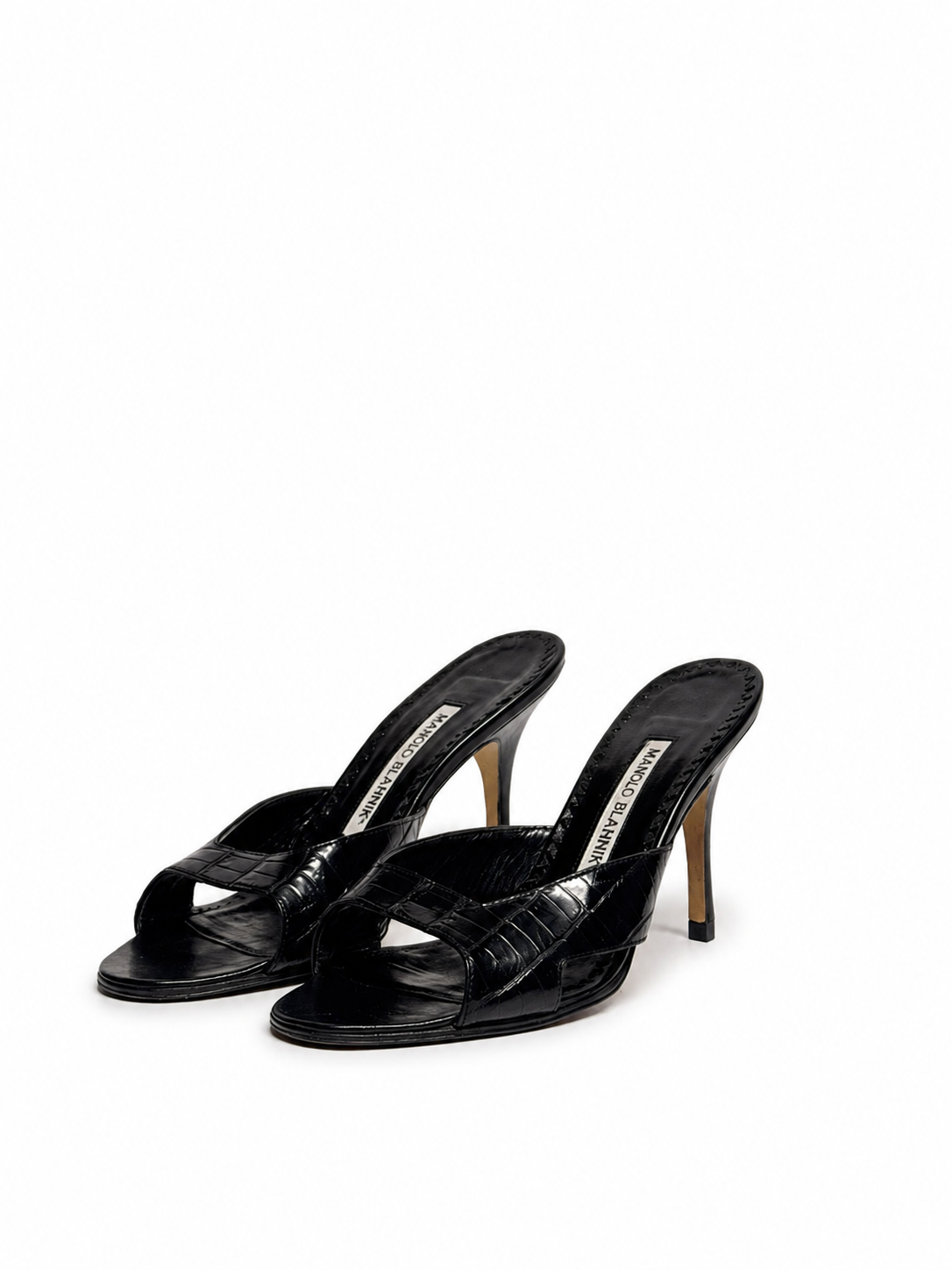 Manolo Blahnik Croc Heels - Size 5.5 - GIMI RARITY