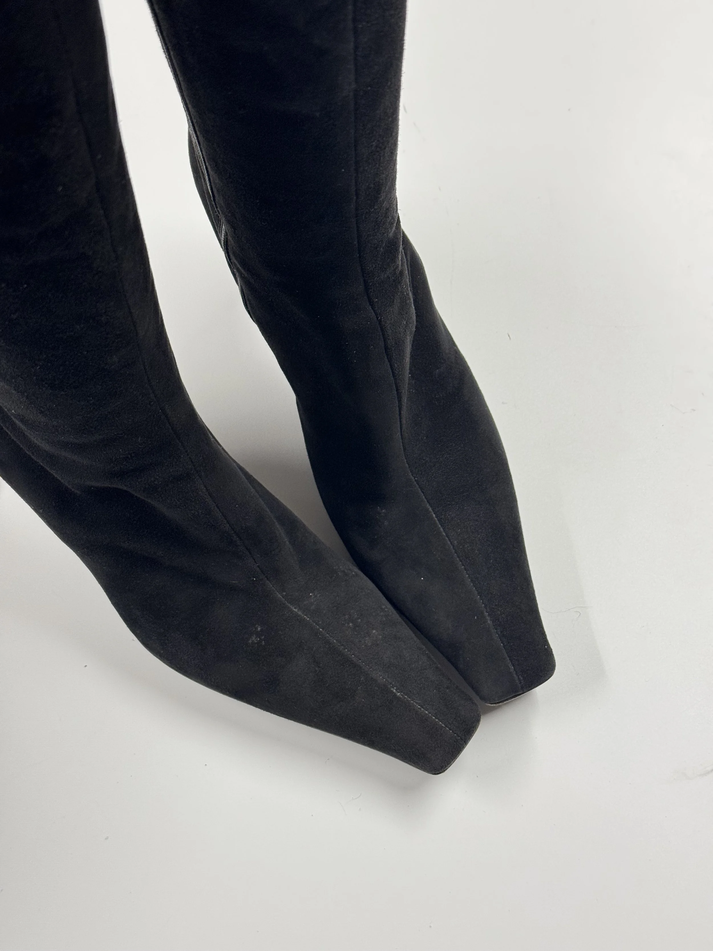 Prada Suede Pointed Toe Boots - Size 37 - GIMI RARITY