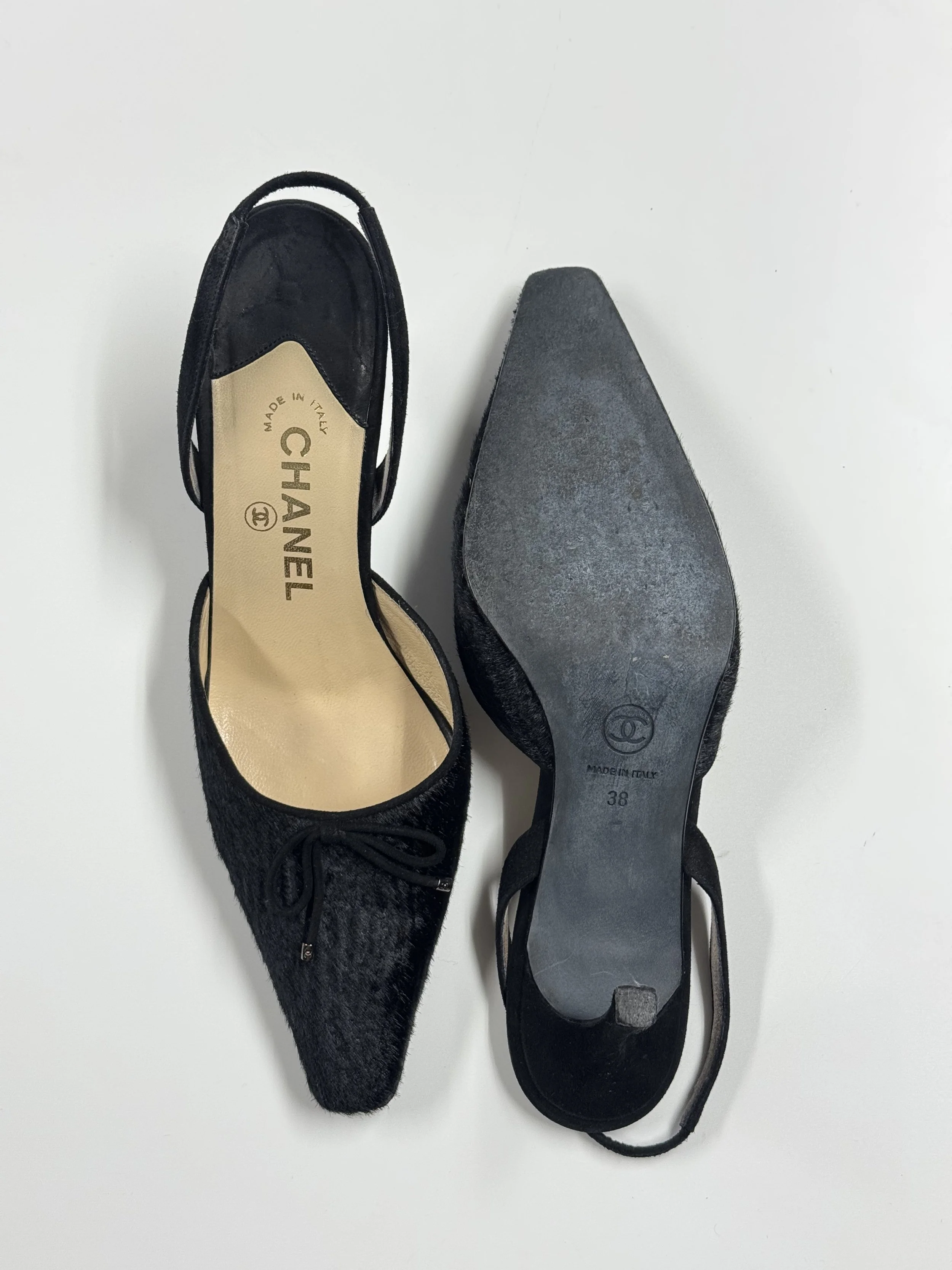 Chanel Ponyhair Slingbacks - Size 38 - GIMI RARITY
