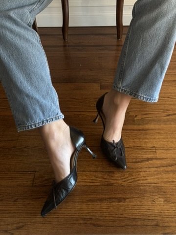Manolo Blahnik Leather and Suede Heels - Size 38.5 - GIMI RARITY