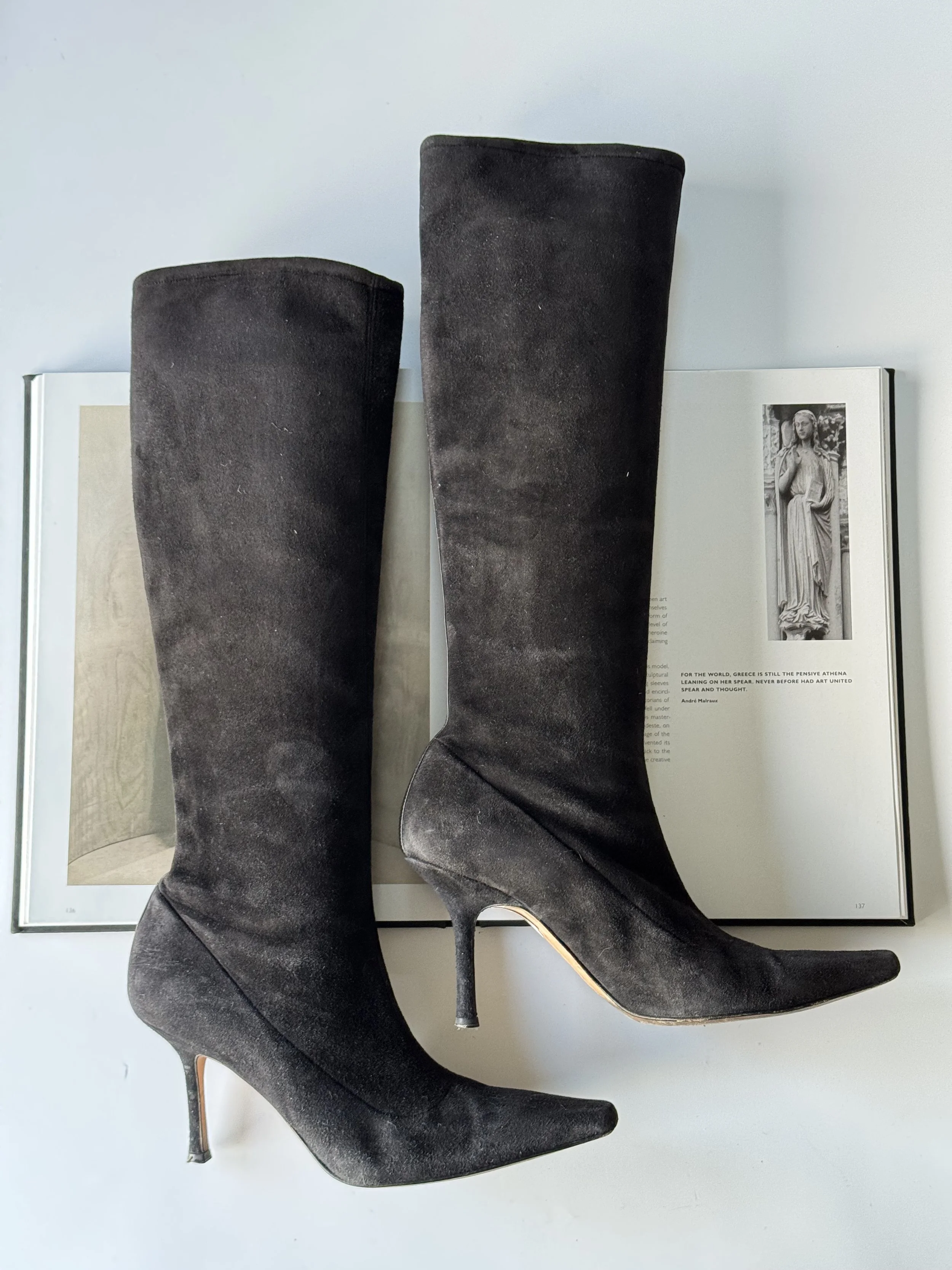 Jimmy Choo Suede Boots - Size 39.5 - GIMI RARITY