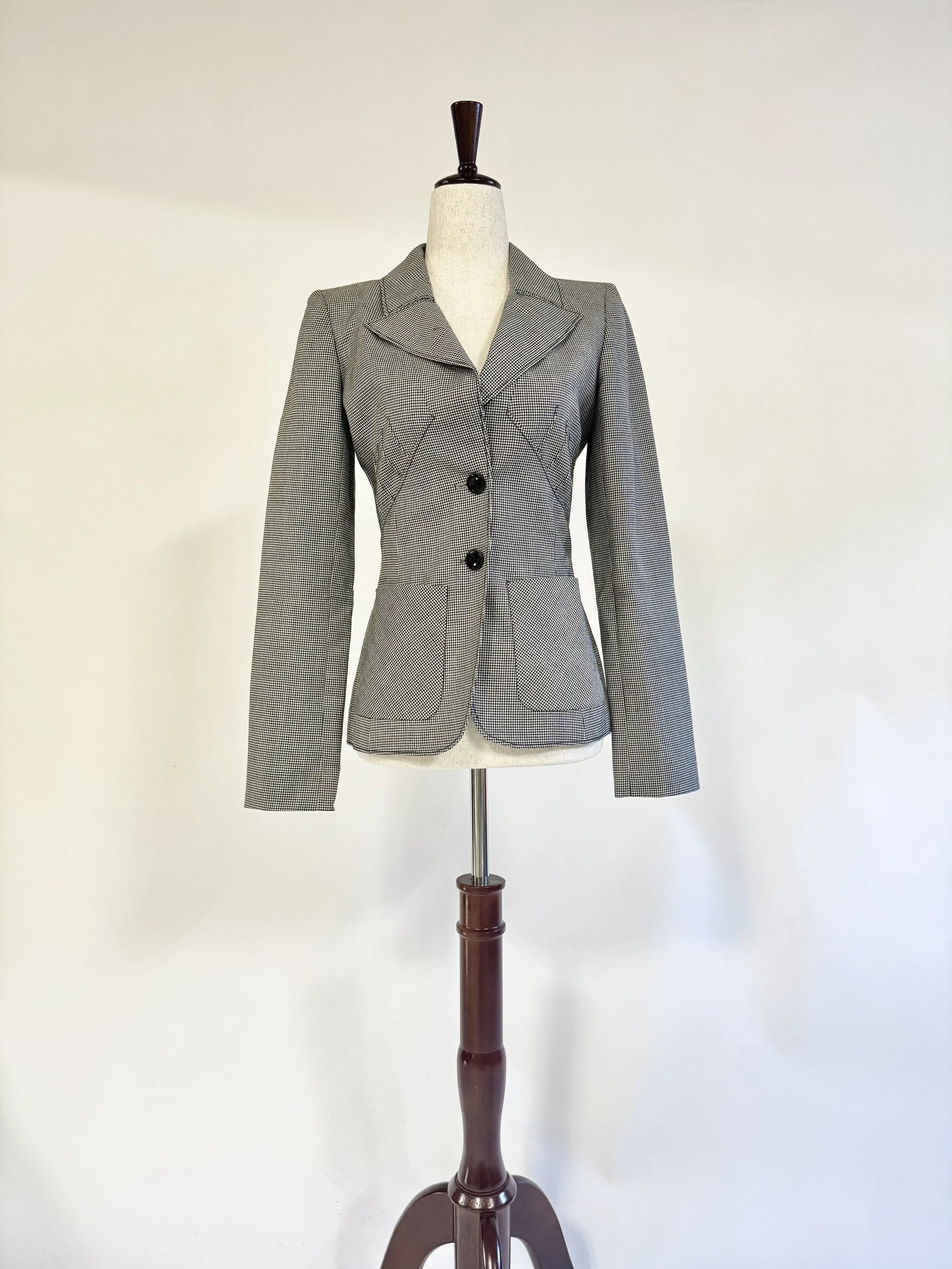 Valentino Houndstooth Blazer - Size 2 - GIMI RARITY