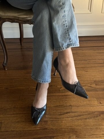 Manolo Blahnik Leather and Suede Heels - Size 38.5 - GIMI RARITY