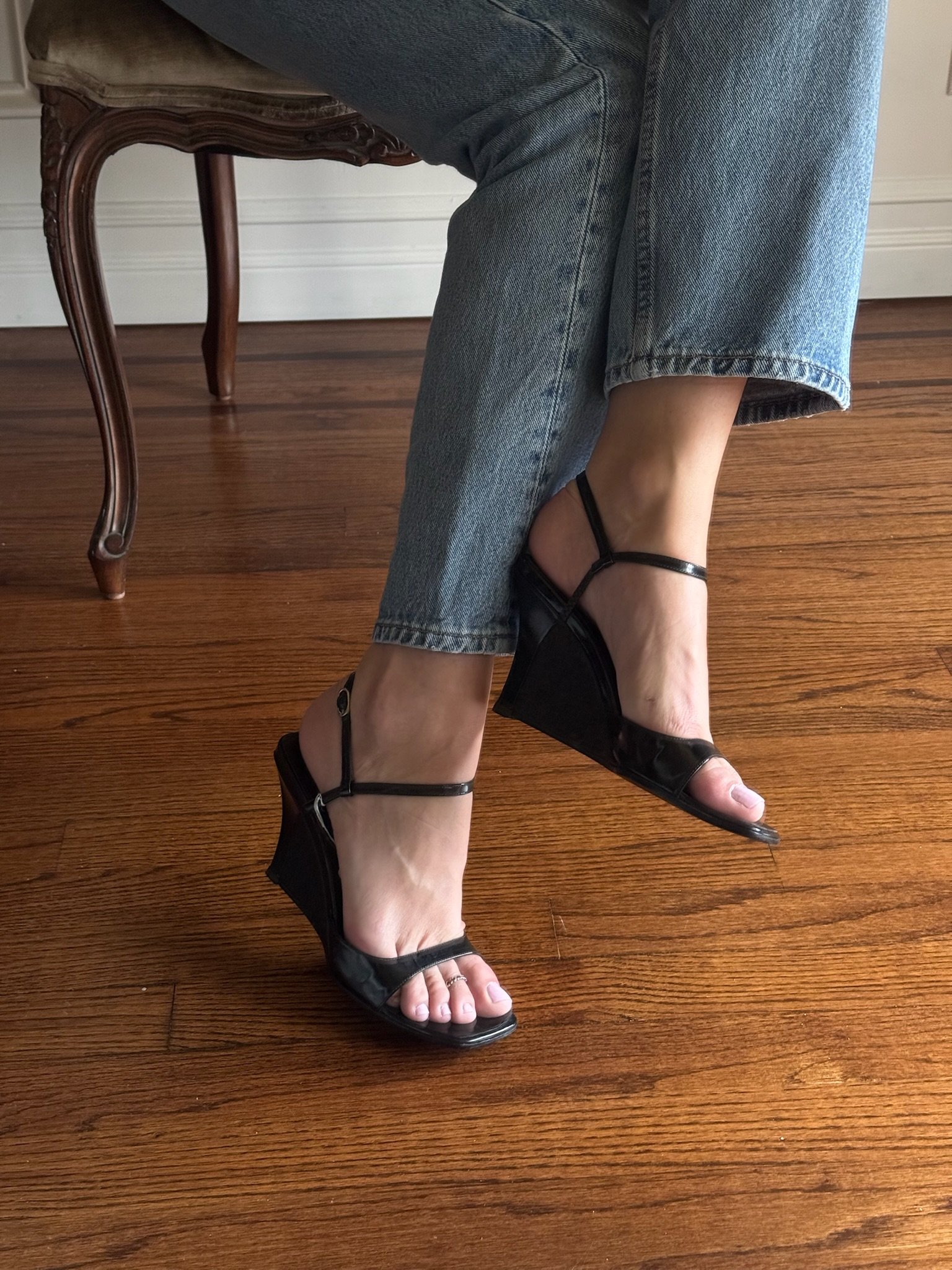 Gucci Patent Leather and Monogram Wedges - Size 6 - GIMI RARITY