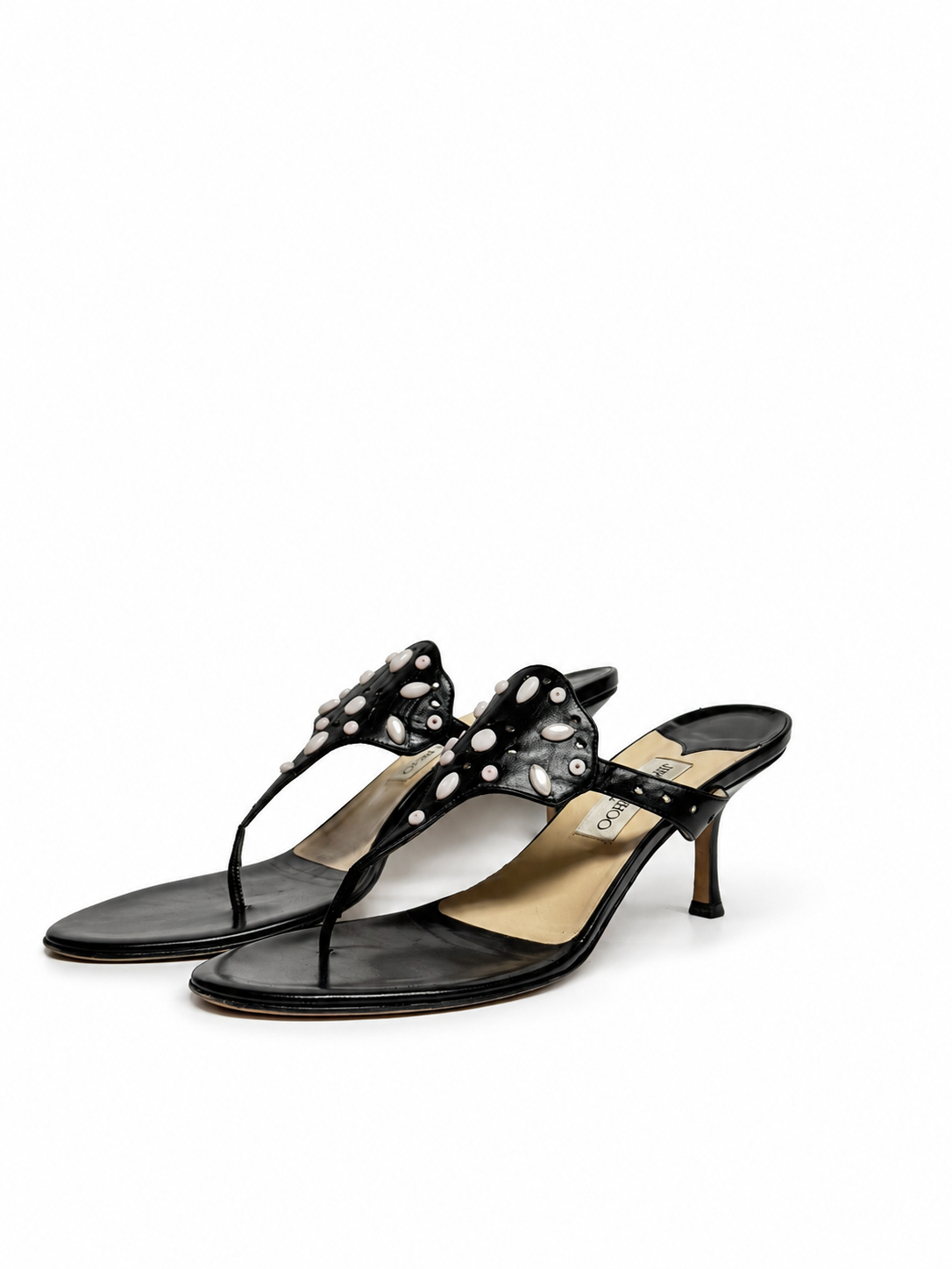 Manolo Blahnik Leather Thong Heel - Size 41 - GIMI RARITY