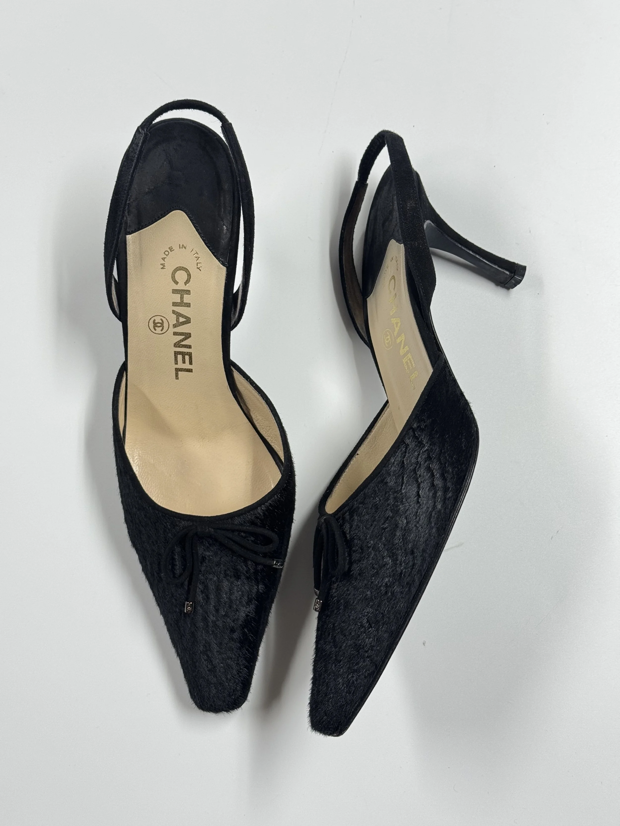 Chanel Ponyhair Slingbacks - Size 38 - GIMI RARITY