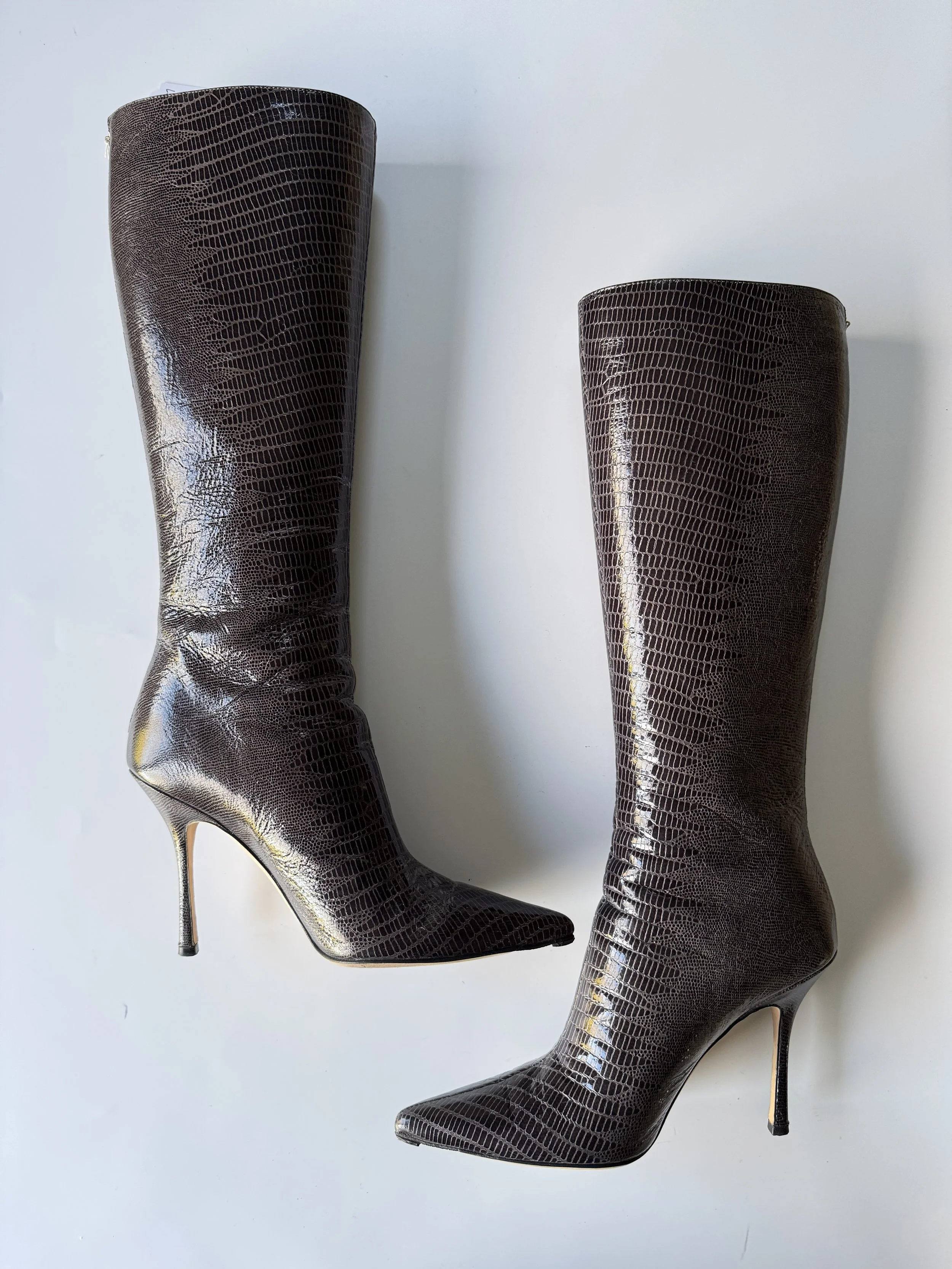 Jimmy Choo Pointed Toe Boots - Size 37 - GIMI RARITY