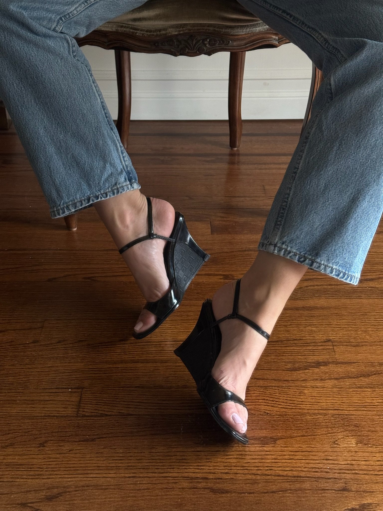 Gucci Patent Leather and Monogram Wedges - Size 6 - GIMI RARITY