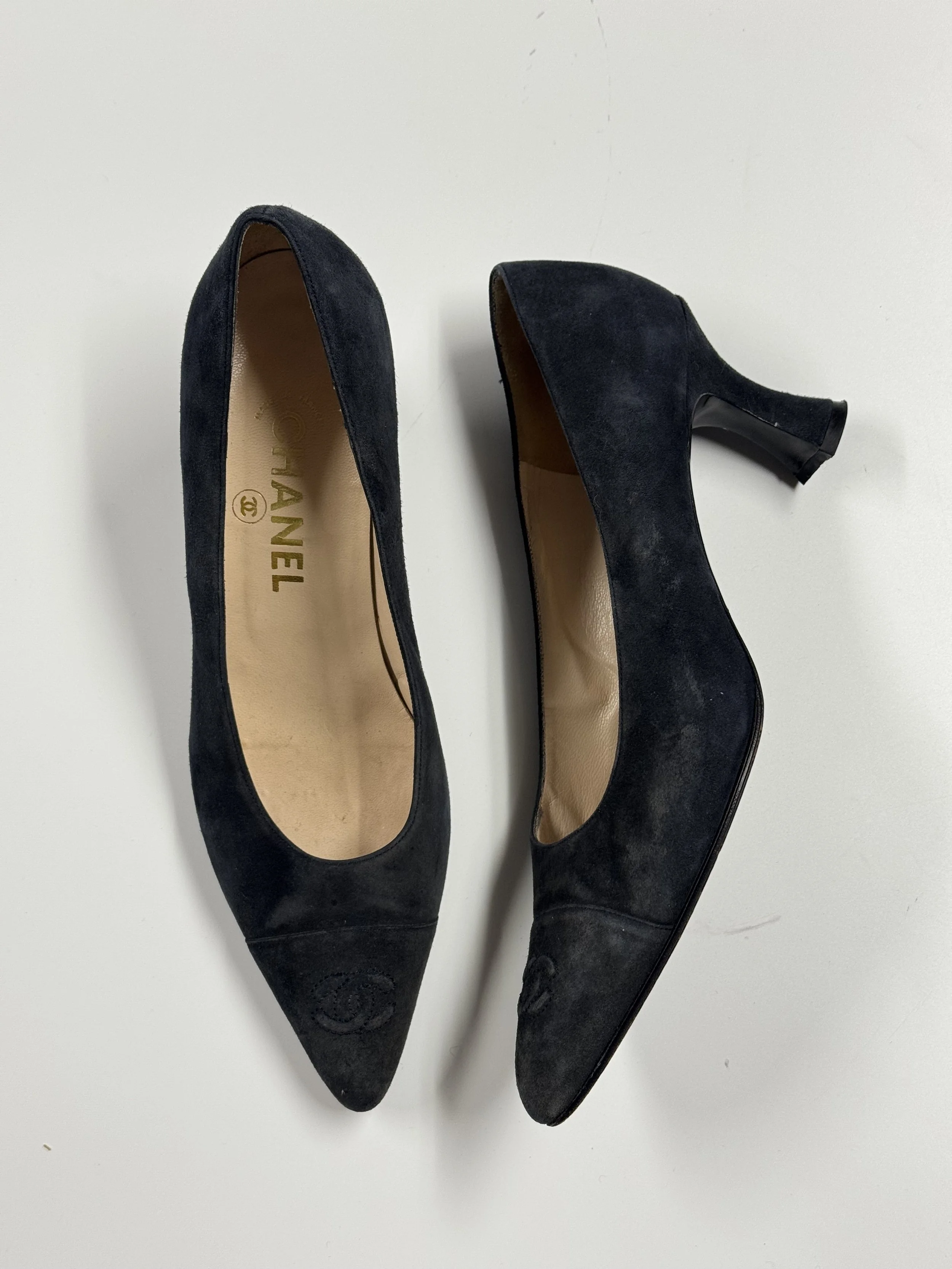 Chanel Suede Chevre Heels - Size 40 - GIMI RARITY