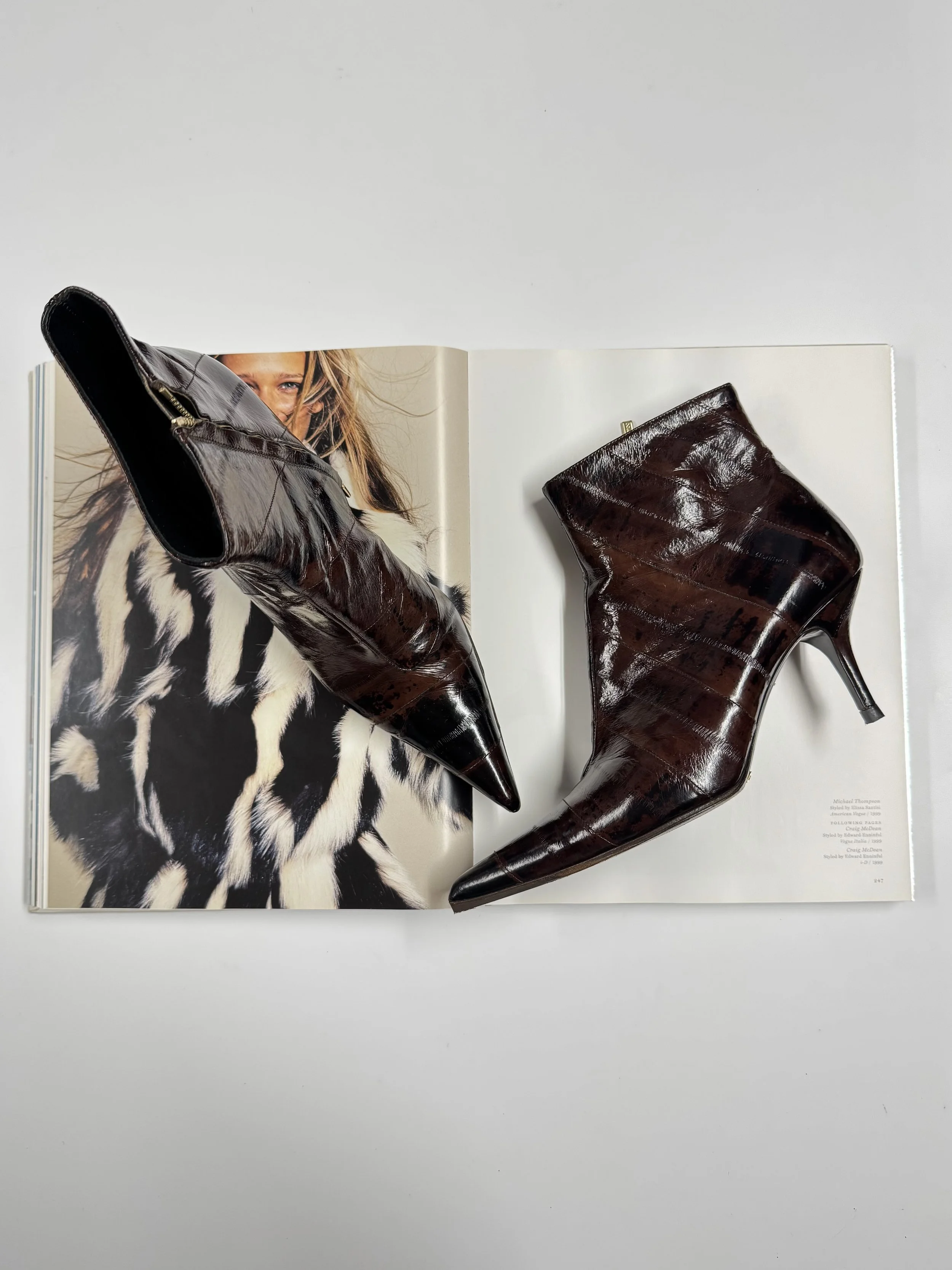 Dolce & Gabbana Eel Leather Booties - Size 38.5 - GIMI RARITY