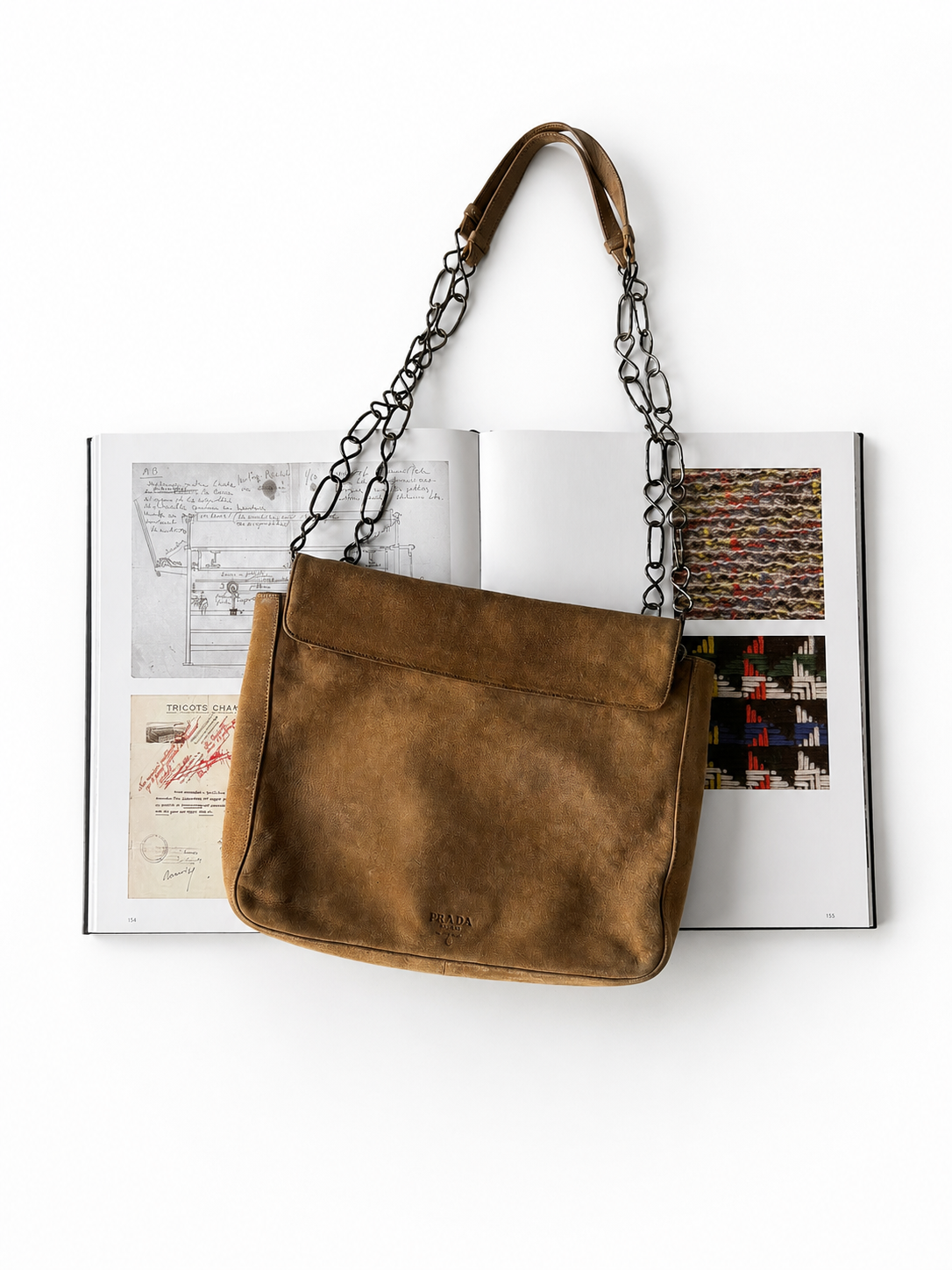 Prada Suede Chain Bag
