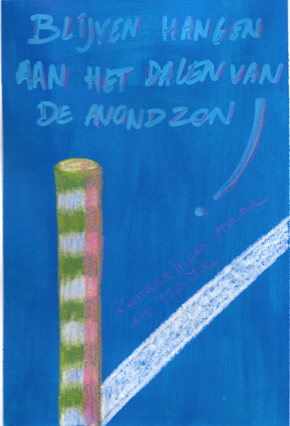 acrylic/crayon on paper