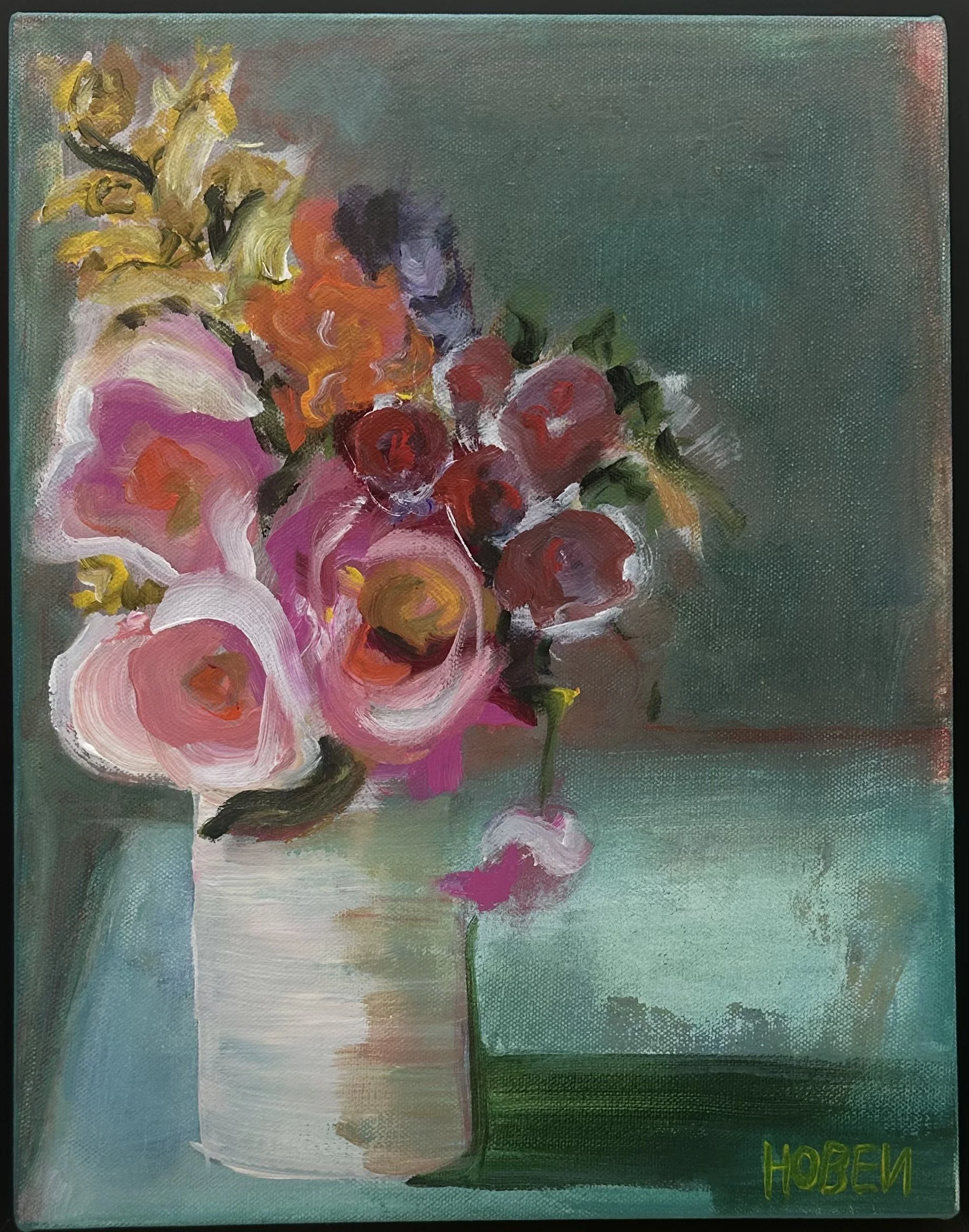 #103 GARDEN BOUQUET ACRYLIC 11" X 14" SOLD/ PRINTS ARE AVAILABLE