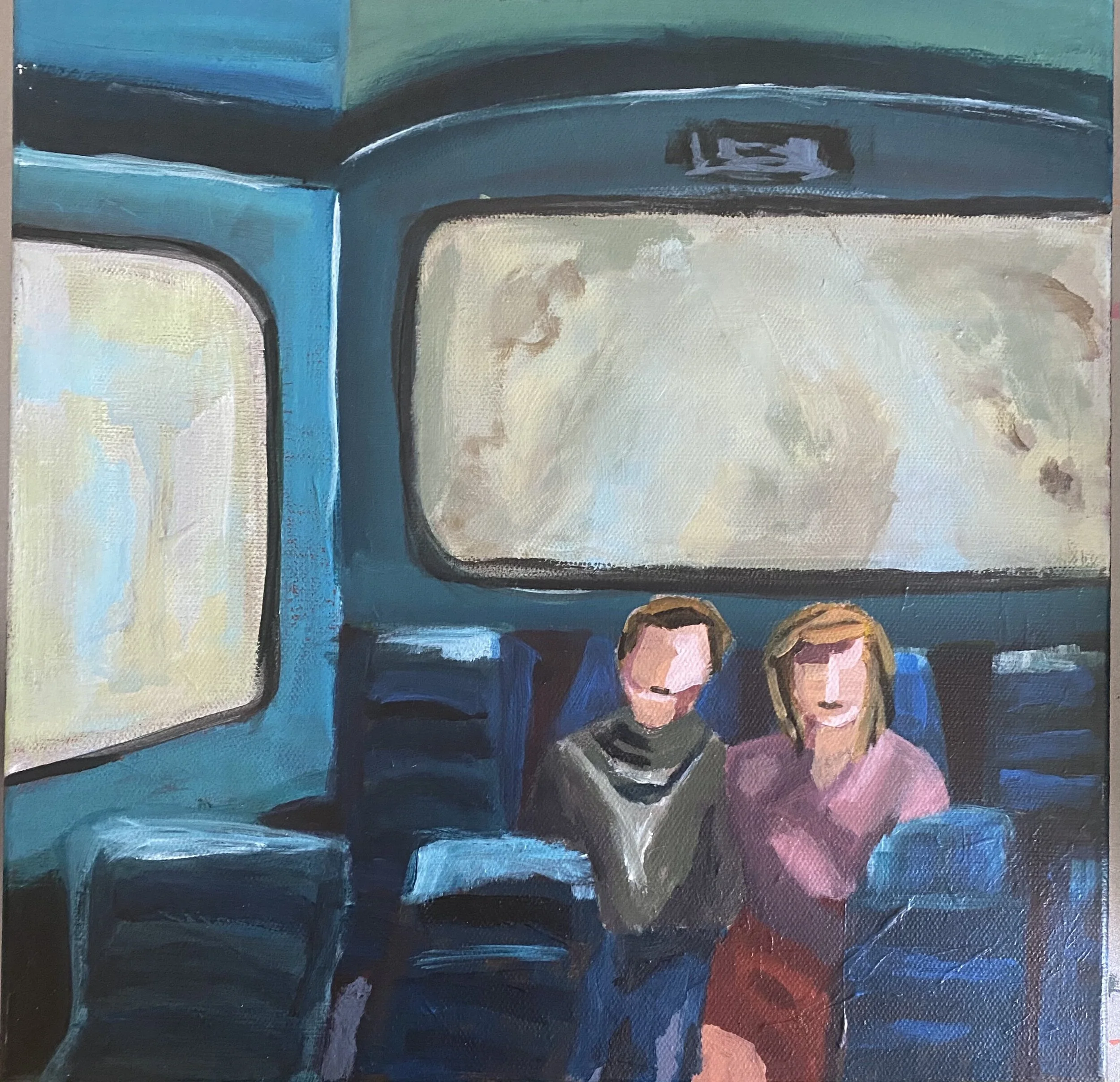 On A Train To Nowhere/Acrylic/12"x12"x2"
2018 Stretched Canvas Available $350