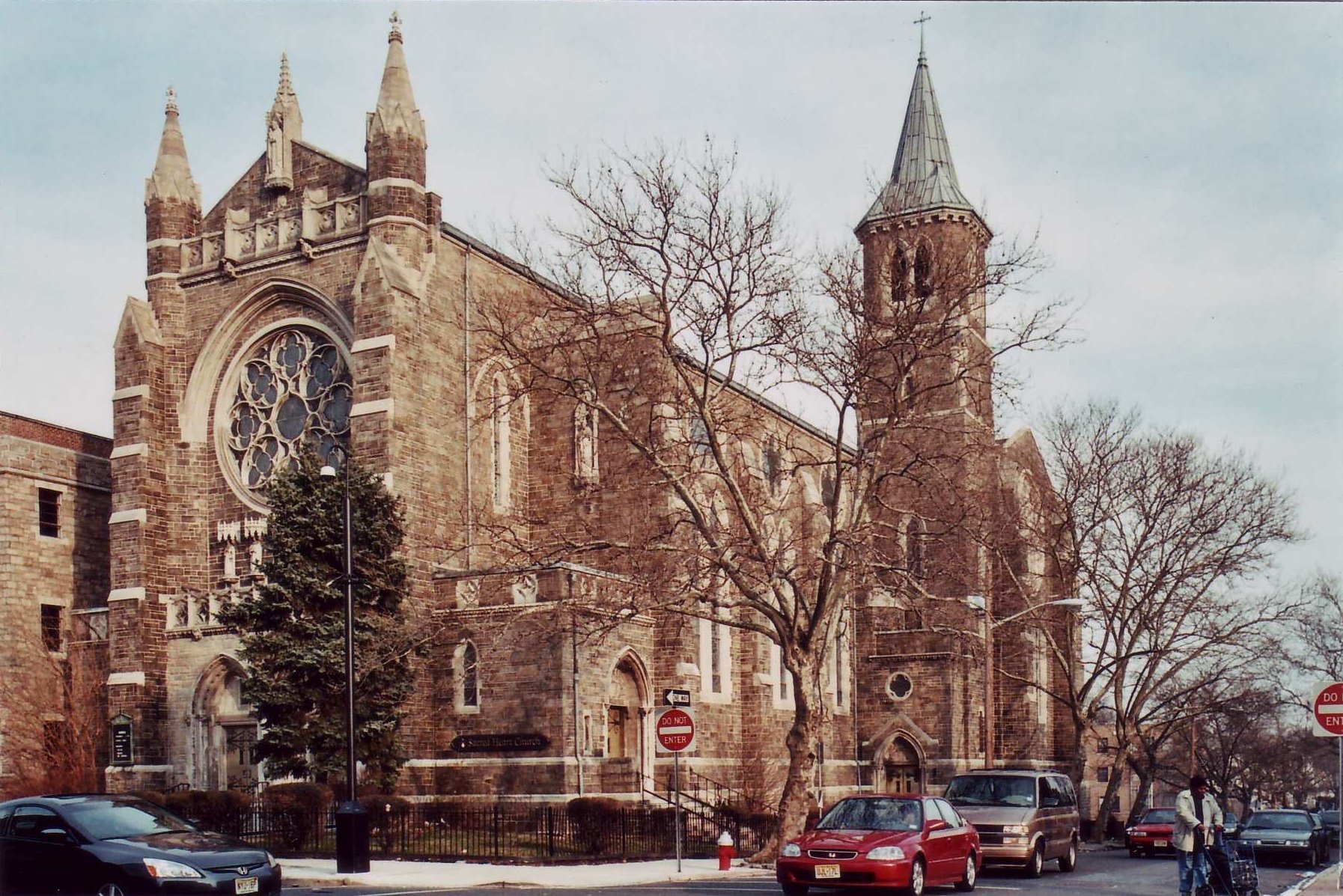 Exterior Looking at the Northeast Corner, Church of the Sacred Heart, Greenville, Jersey City, New Jersey (Leon Yost c. 2005).JPG