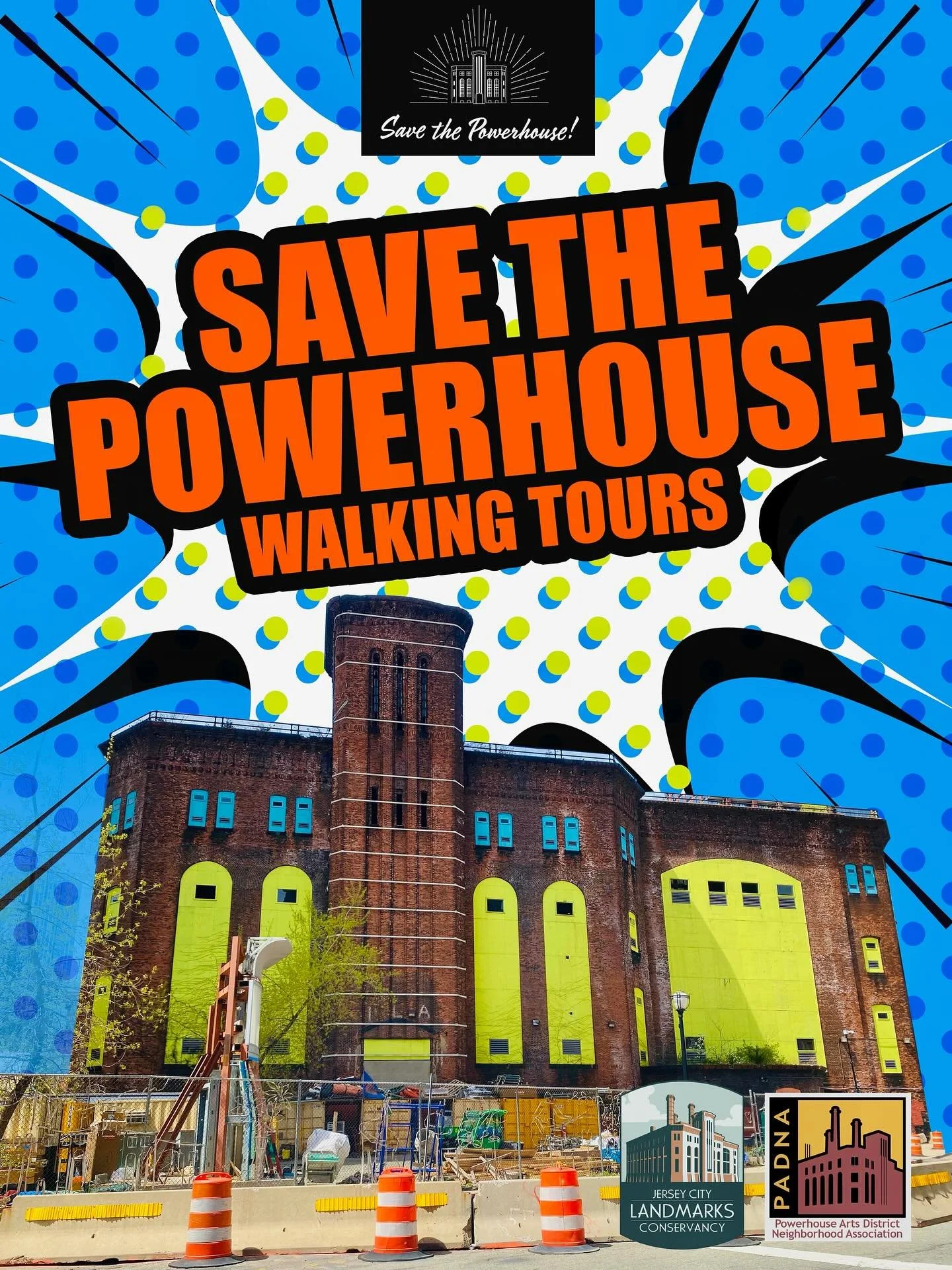 You&rsquo;re invited! Attend our SAVE THE POWERHOUSE Historic Neighborhood Walking Tours, offered by Jersey City Landmarks Conservancy (JCLC) and partner organization Powerhouse Arts District Neighborhood Association (PADNA). 

Join architectural his