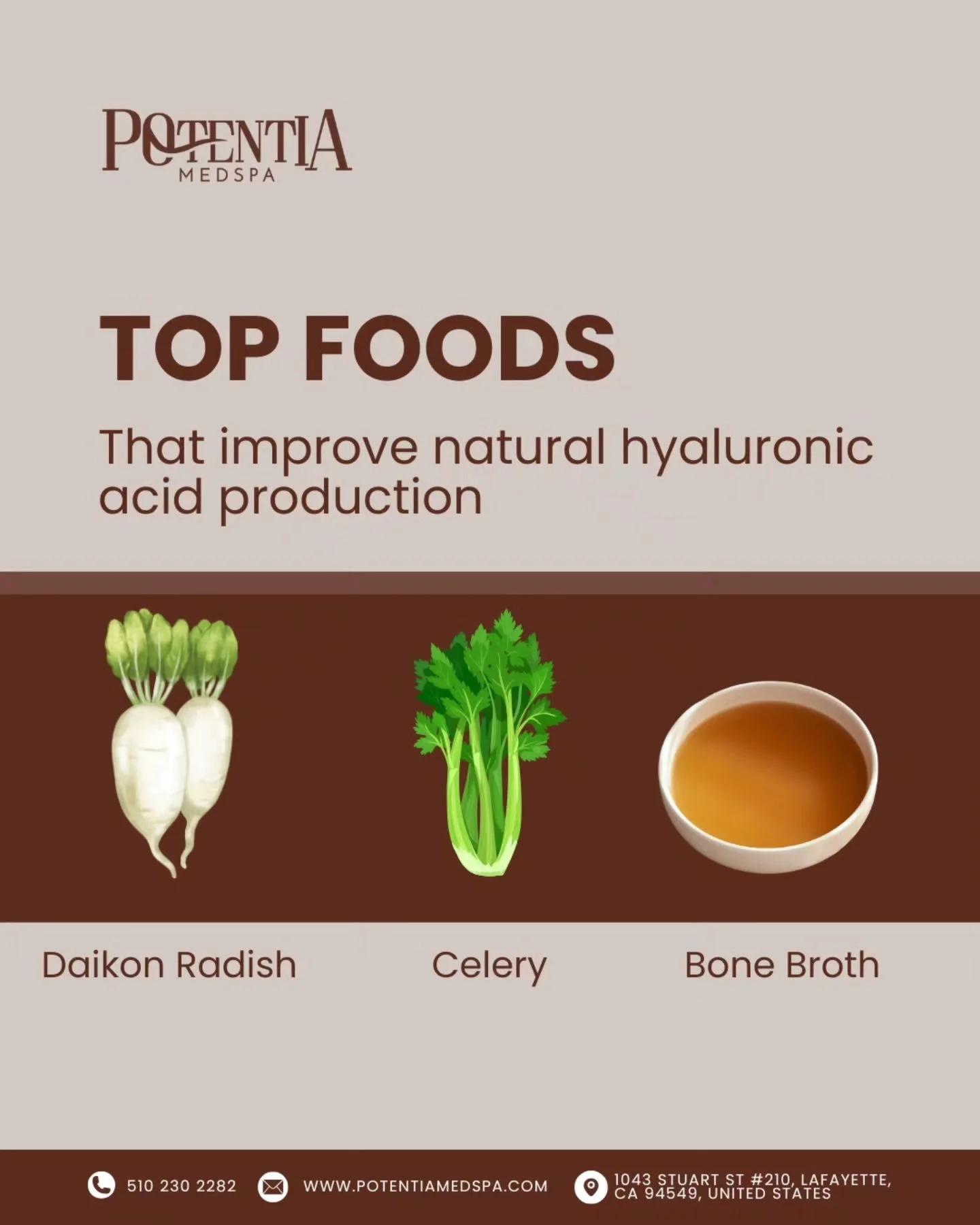 🥕 Boost Your Skin&rsquo;s Natural Hyaluronic Acid with These Foods! ✨

Did you know your body naturally produces hyaluronic acid (HA) to keep your skin plump, hydrated, and youthful? Eating the right foods can enhance your skin&rsquo;s moisture and 