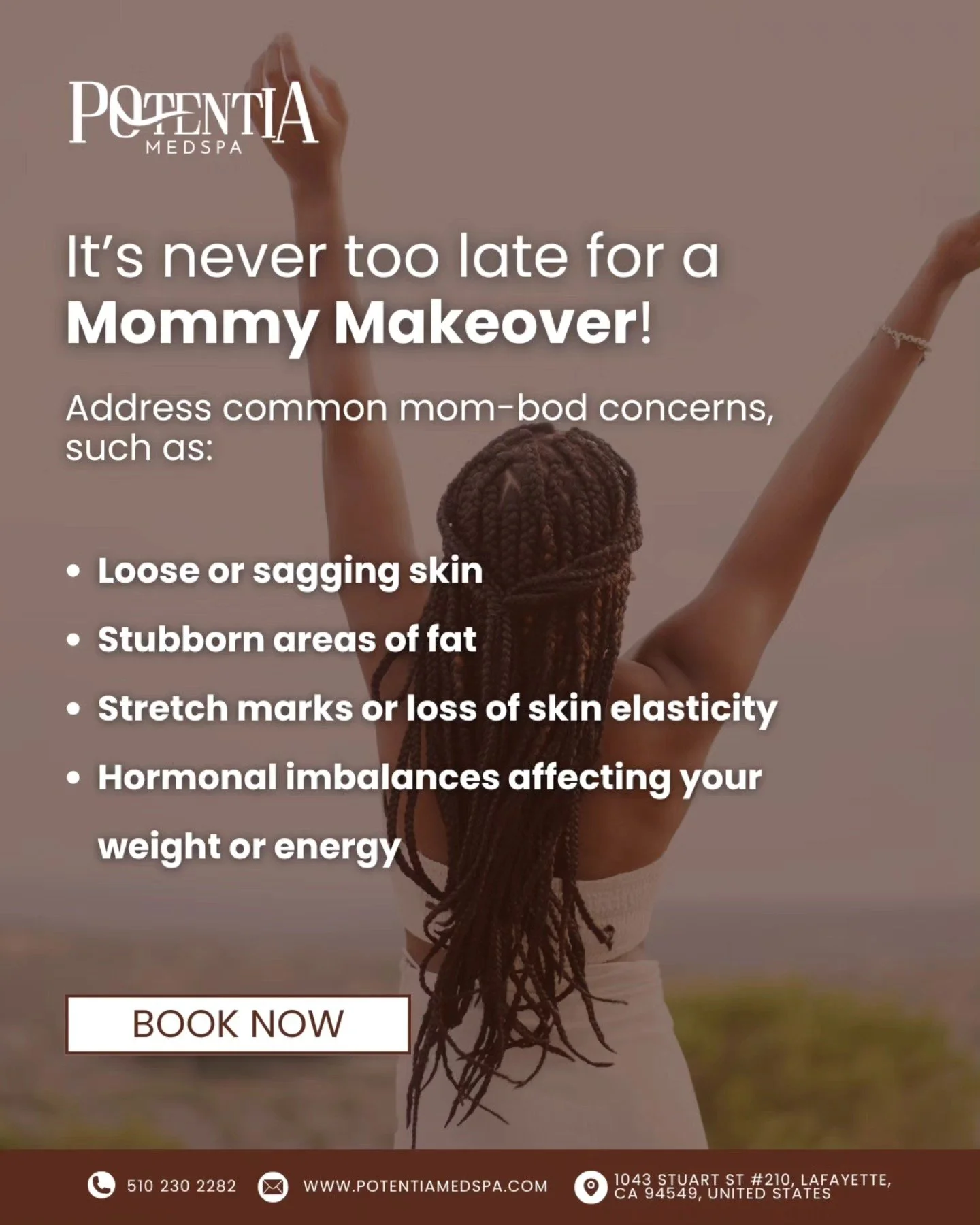 ✨ It's never too late for a Mommy Makeover! ✨

Motherhood is beautiful, and it can take a toll on your body. Our Mommy Makeover is designed to address common post-pregnancy concerns like:
✔️ Loose or sagging skin
✔️ Stubborn areas of fat
✔️ Stretch m
