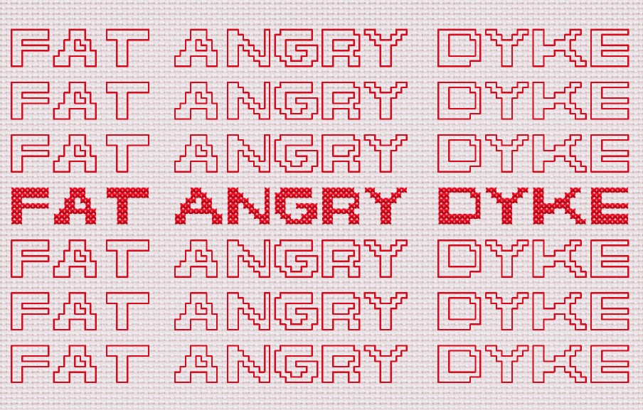 "Fat Angry Dyke" Cross-Stitch pattern