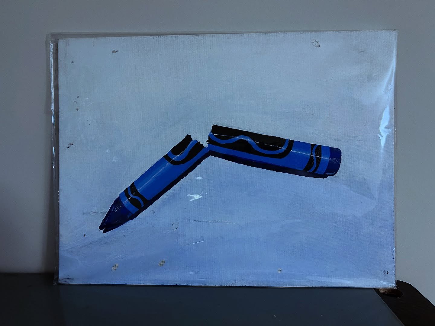 In college, I was assigned to create a monochromatic piece — any image, any medium, any color. I painted a broken blue crayon and wrote a poem about heartbreak.
I didn’t know it then, but that piece was foreshadowing.
It wasn’t jus