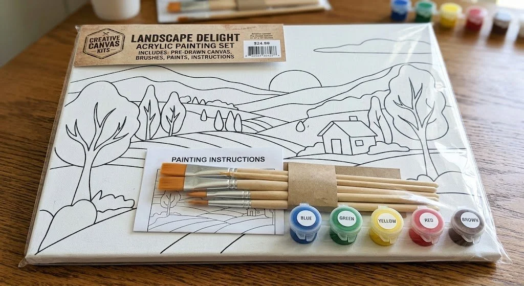 Pre-drawn canvas