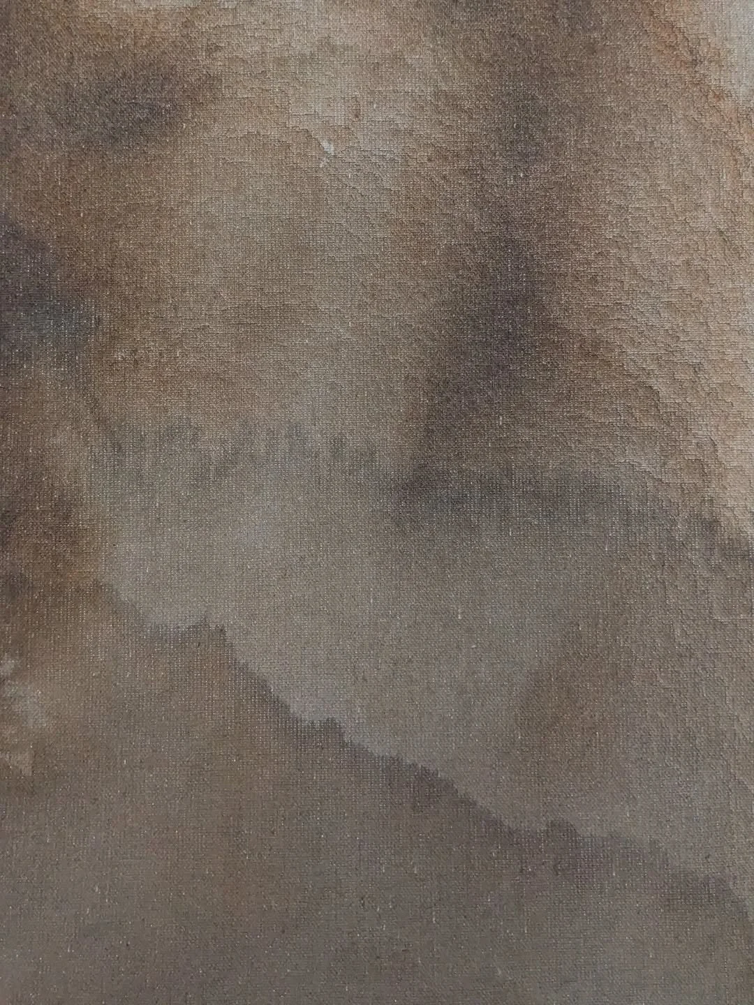 A close-up look at the texture and depth of this moody brown abstract artwork. Rich, earthy hues on raw canvas create a quiet, grounded feel - organic, understated and full of atmosphere. 

Pictured: &quot;RAW DARK CHOCOLATE NO. 3&quot;