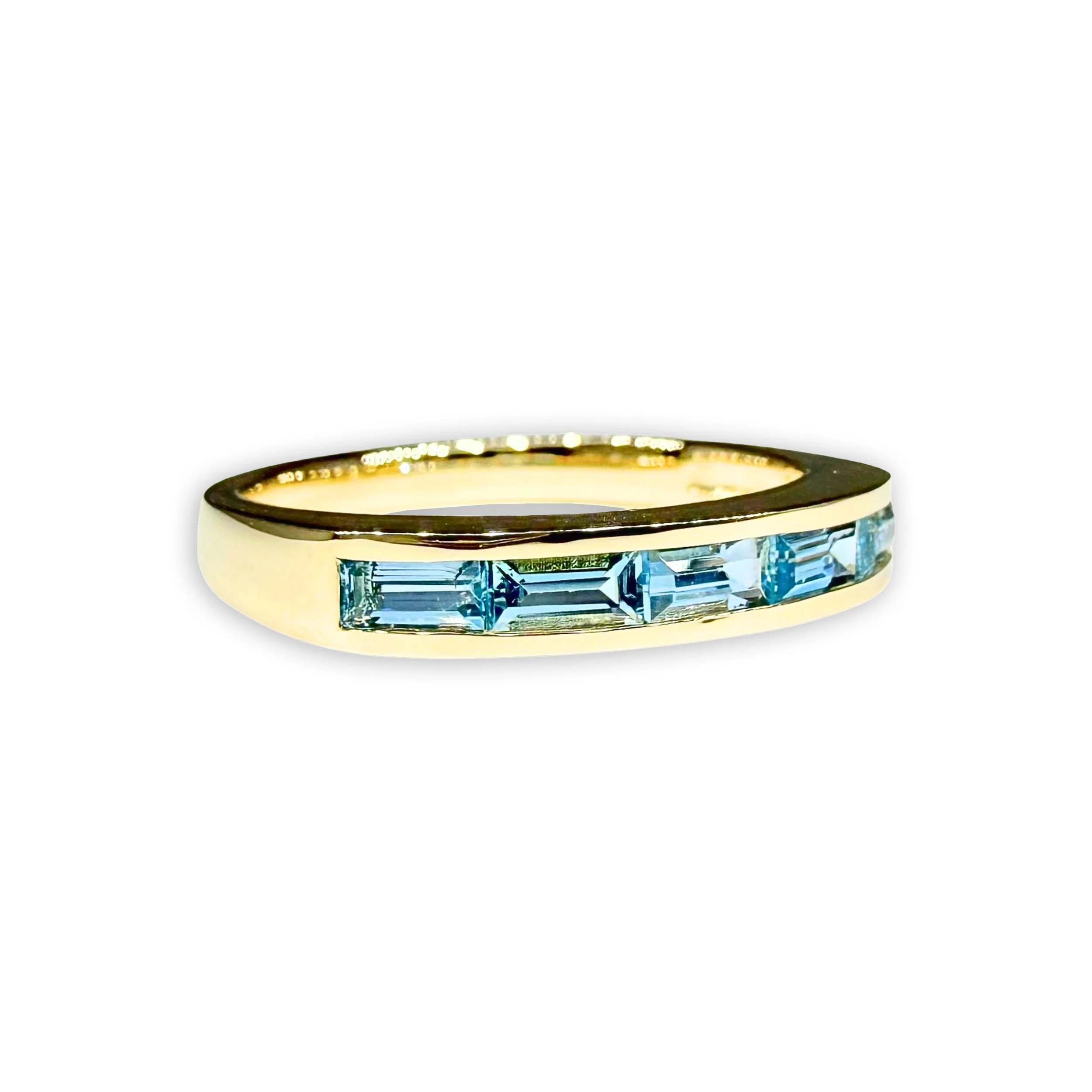 Small Baguette Stacker with Aquamarine