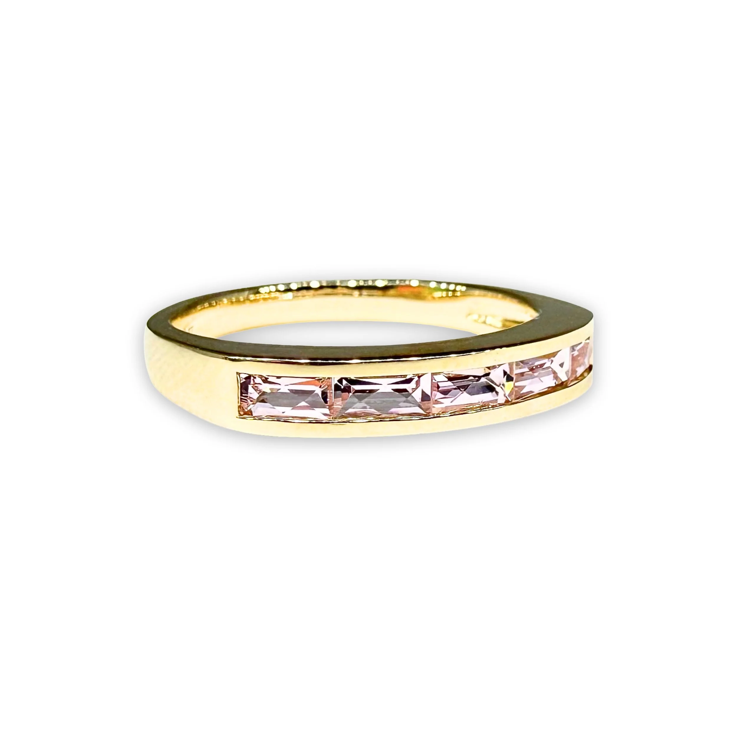 Small Baguette Stacker with Light Pink Tourmaline
