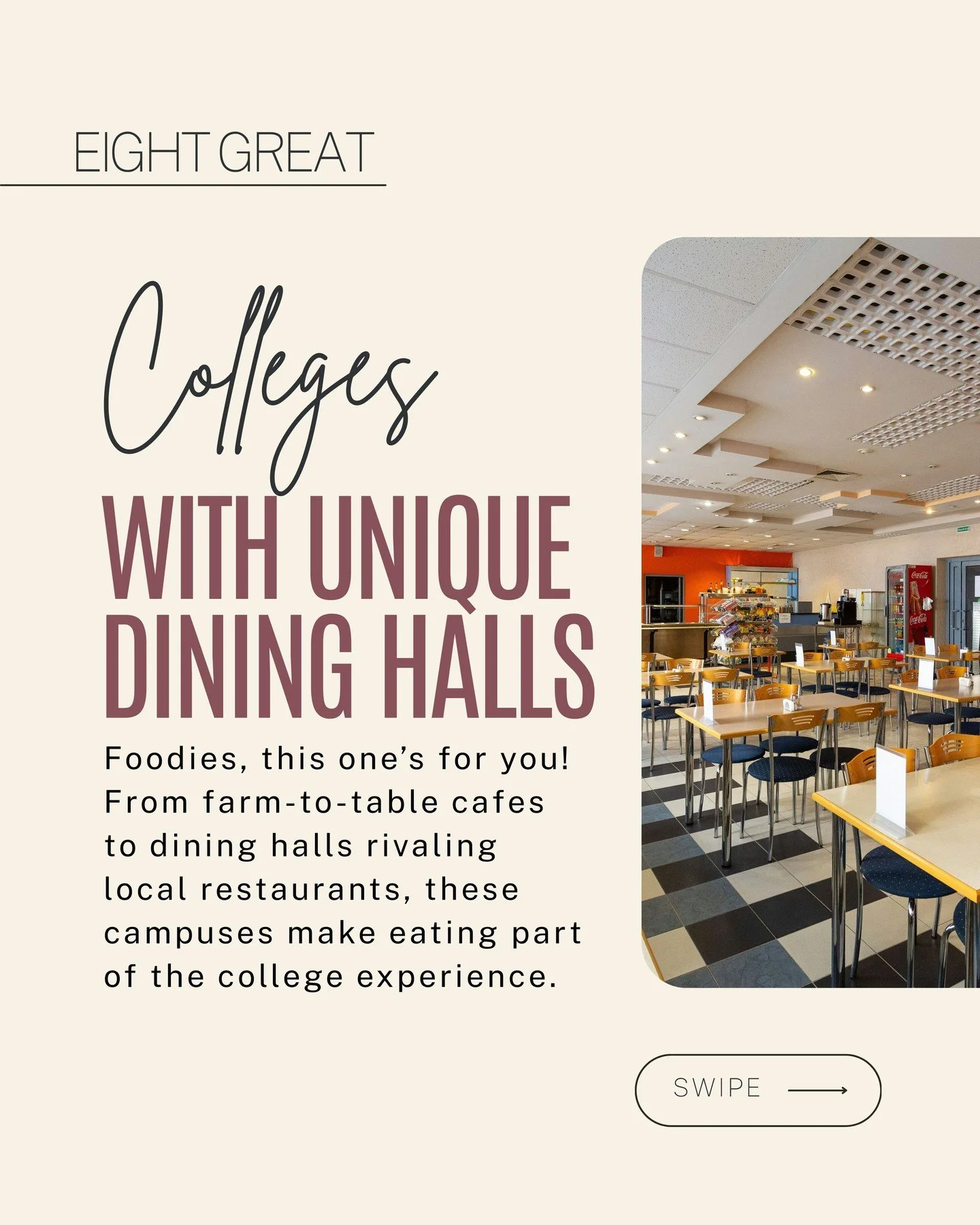 Eight Great Colleges with Unique Dining Halls &amp; Experiences 
Dining is a major component of the college experience&mdash;food fuels your brain for class and halls provide a space for connecting with friends and meeting new people. As you visit co
