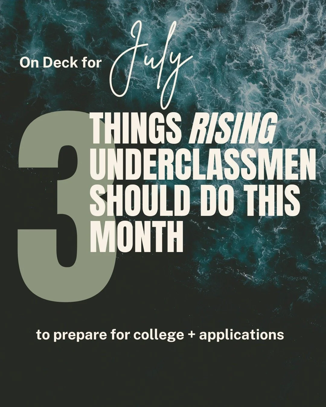 Freshmen &amp; Sophomores: What should you work on in July to prepare for college?

1. Stay busy over summer

2. Read!

3. Try taking a personality or strengths assessment

Swipe for more details &rarr; &rarr; &rarr;
or send this to a student who cou
