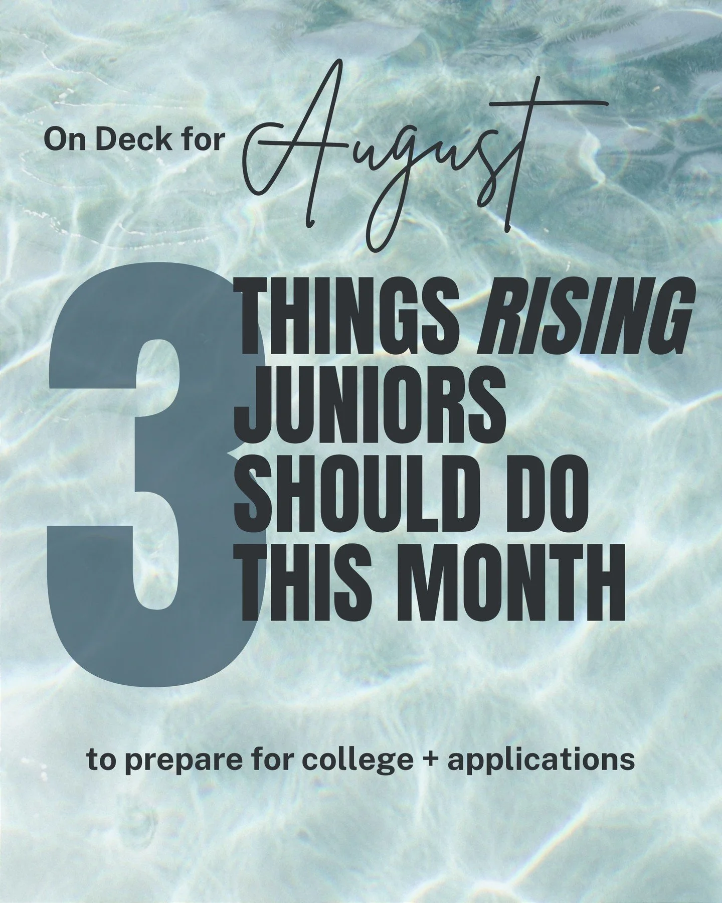 Juniors: What should you work on in August to prepare for college?

1. Make sure your classes meet college requirements + are rigorous

2. Research unique college programs

3. Review your extracurriculars

Swipe for more details &rarr; &rarr; &rarr;
